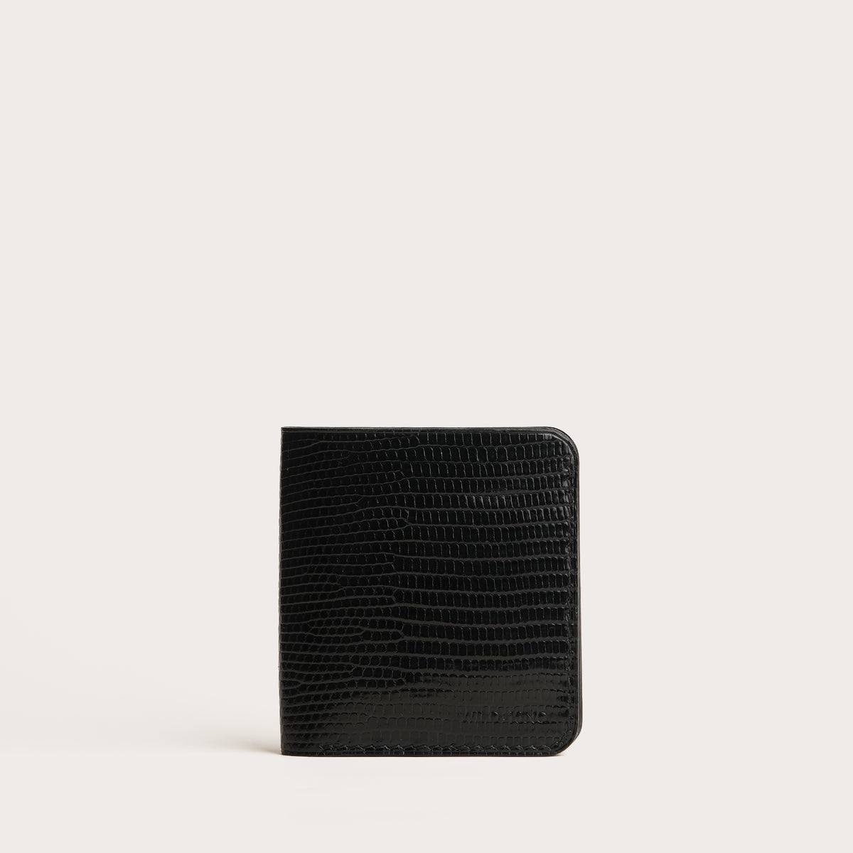 Black Lizard mix Alligator Leather Bifold Wallet - Fox Design