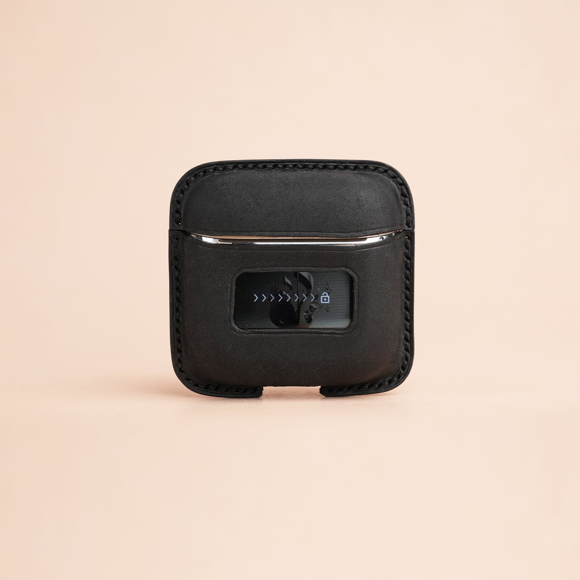 Black Pueblo Leather Earbuds Case