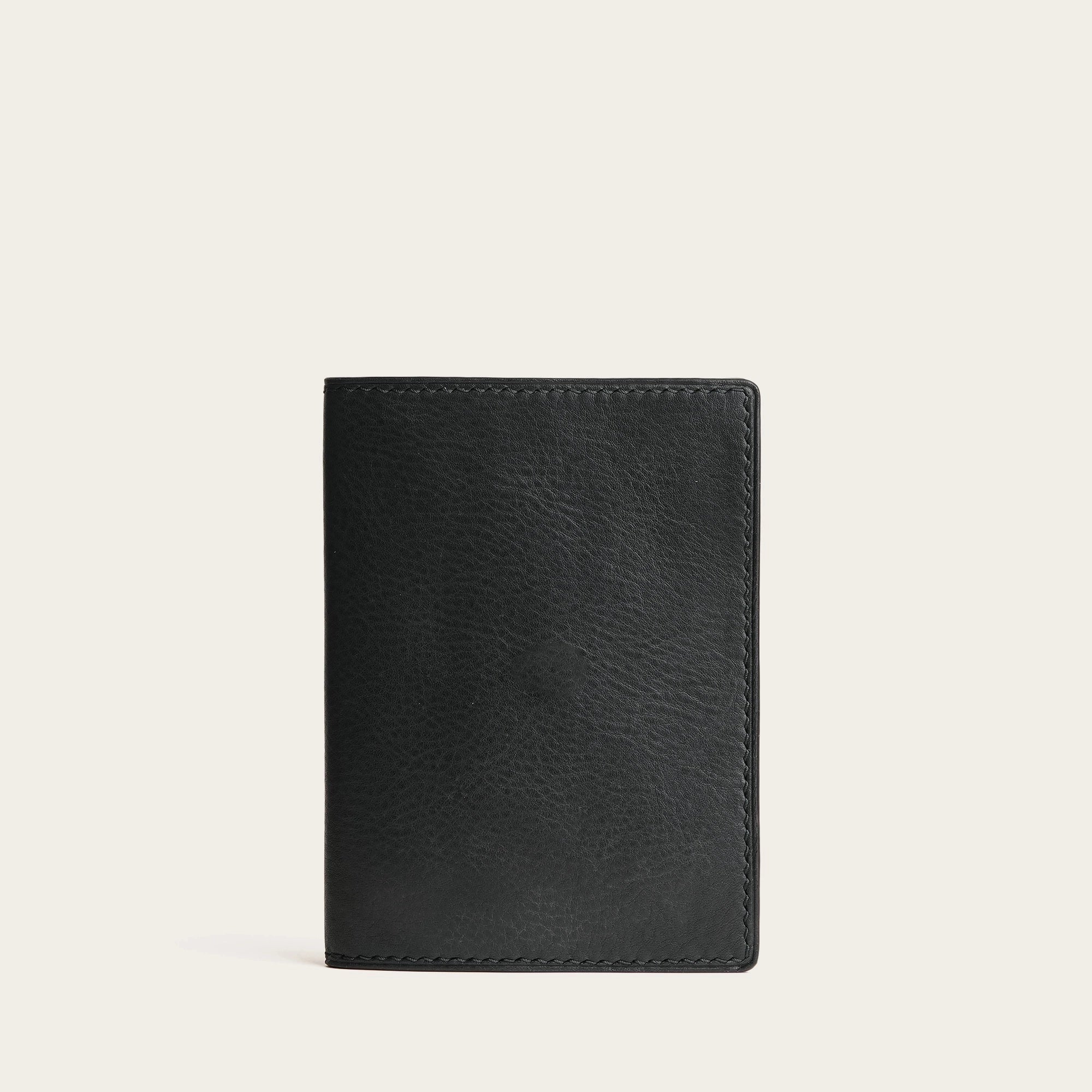 Black Vachetta Leather Bifold Card Holder