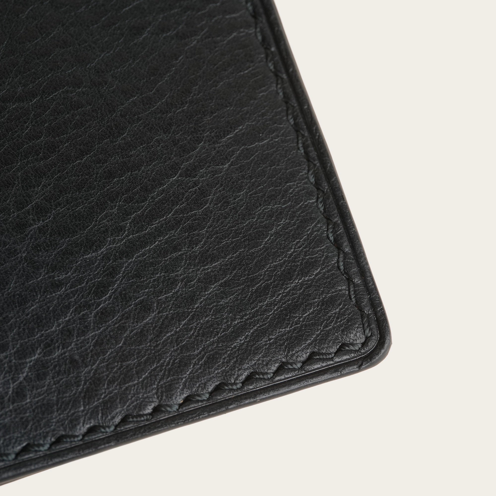 Black Vachetta Leather Bifold Card Holder