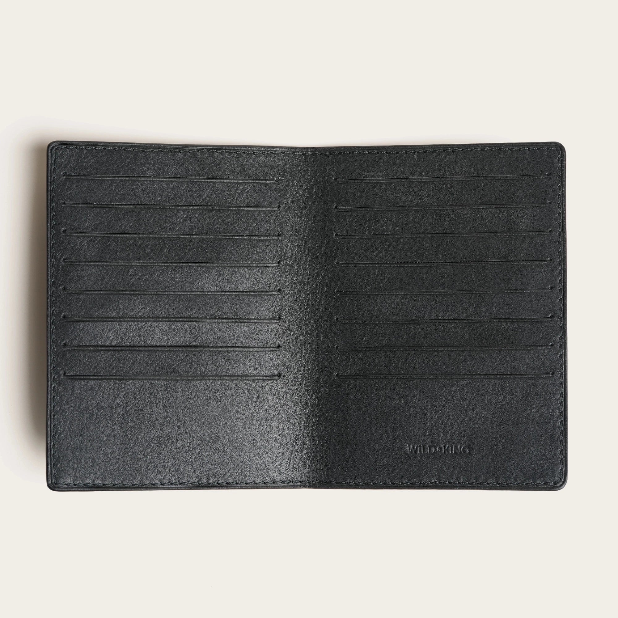 Black Vachetta Leather Bifold Card Holder