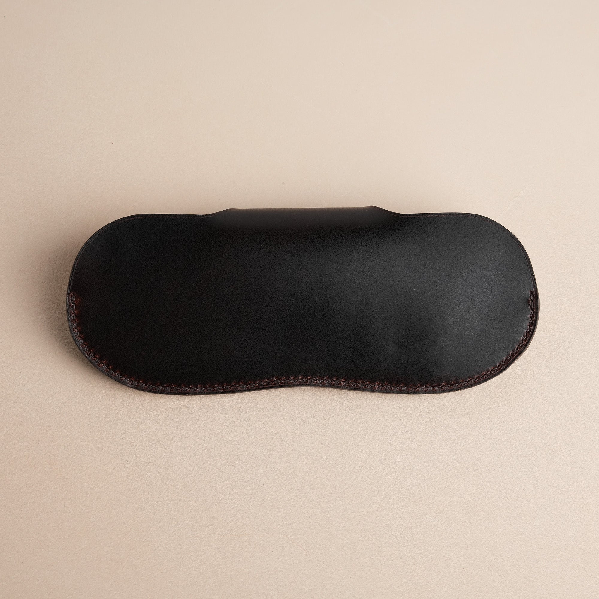 Black Buttero Leather Glasses Case