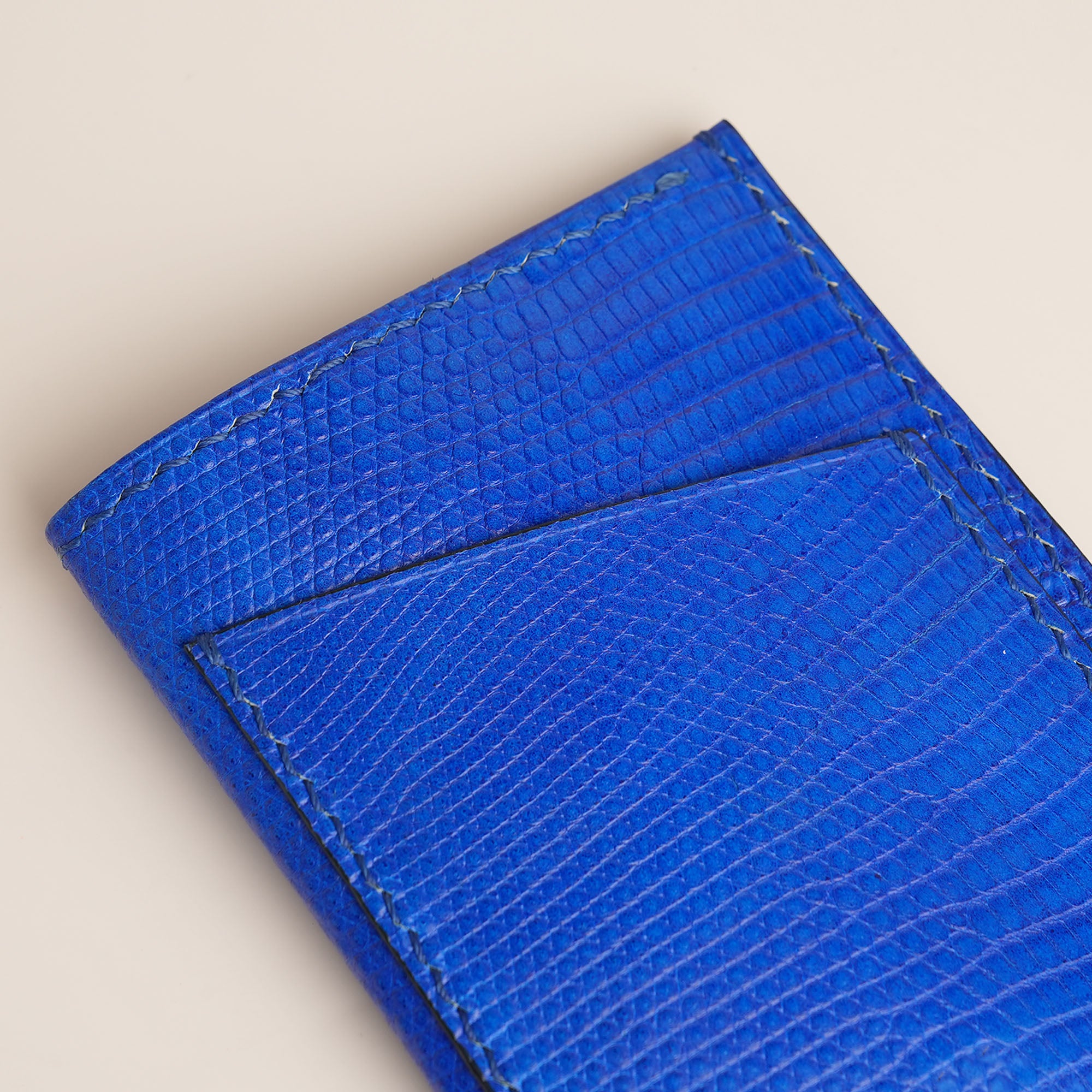 Blue Lizard Leather Card Sleeve