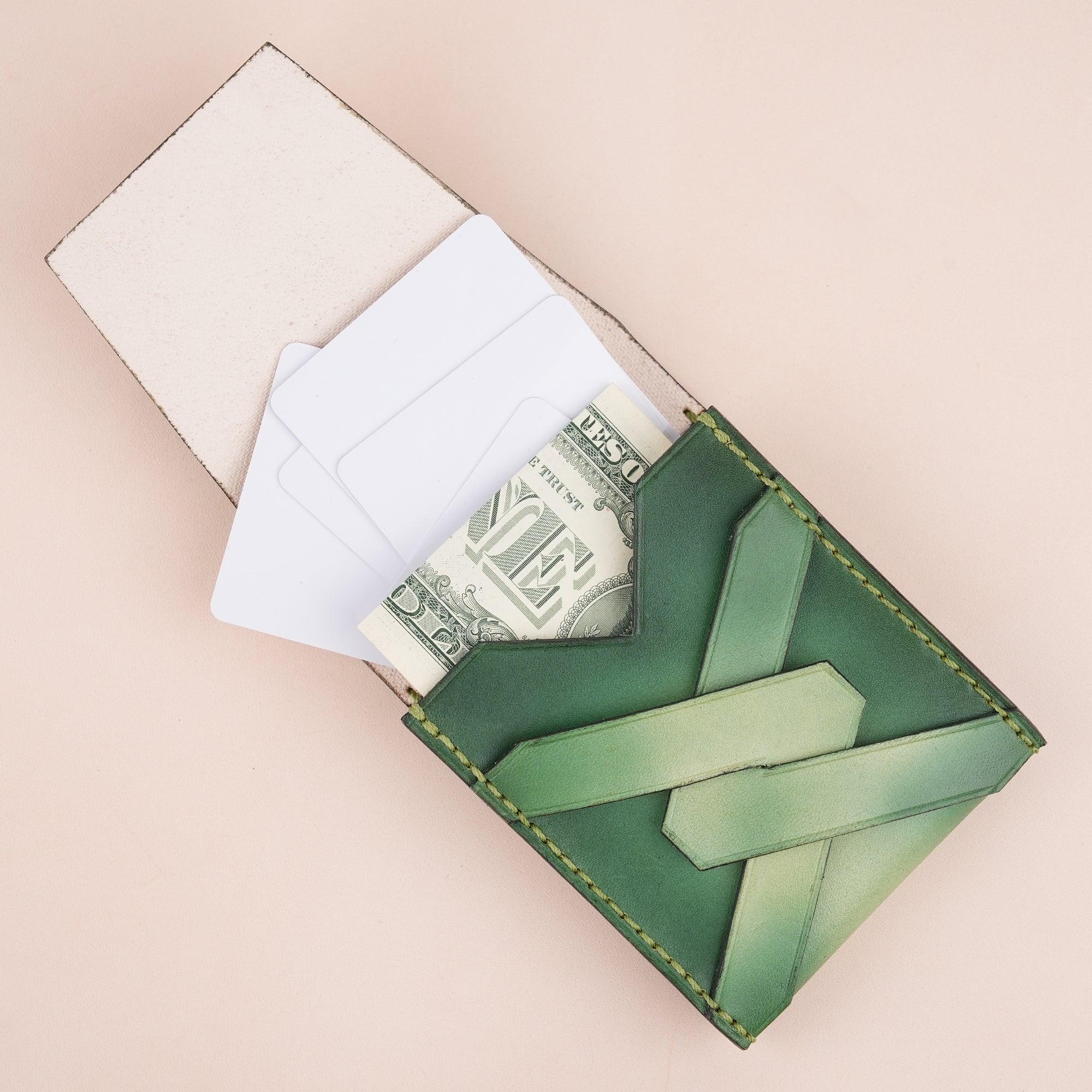 Patina Green Leather Snap Wallet - WildandKing