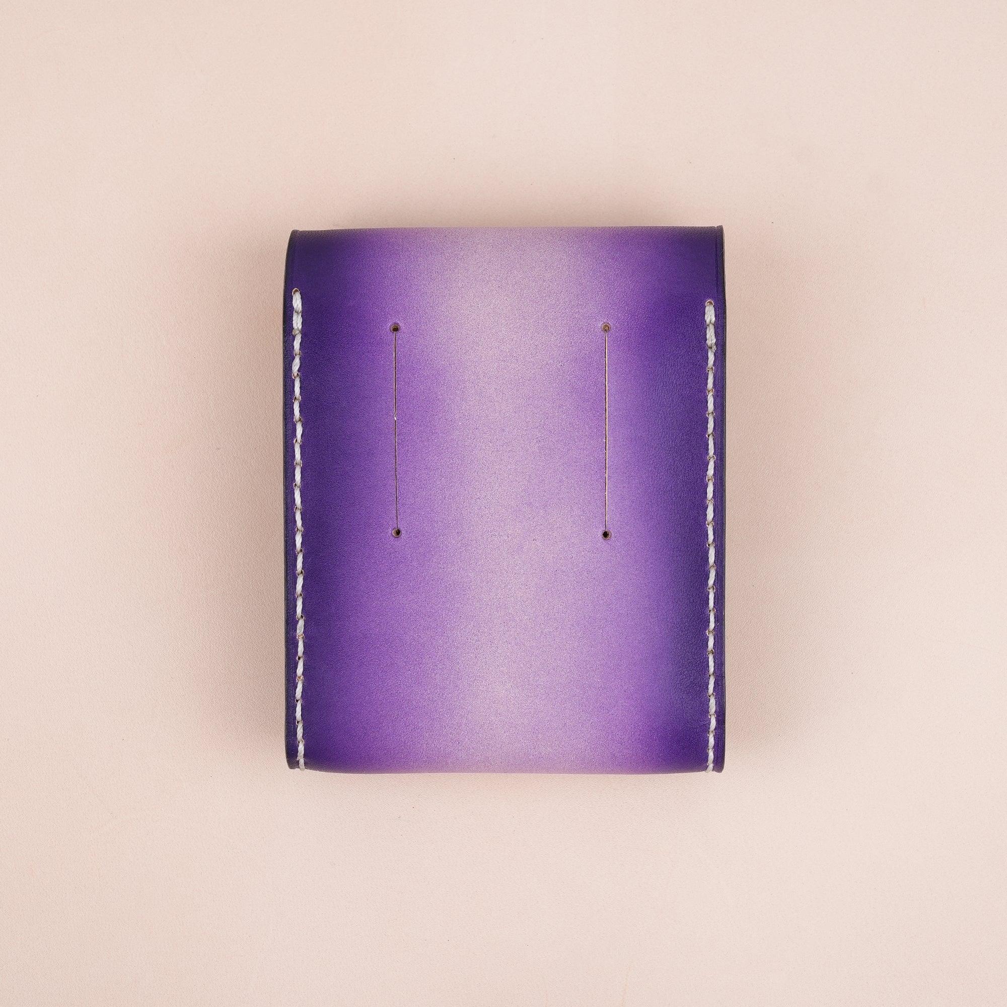 Patina Purple Leather Snap Wallet - WildandKing