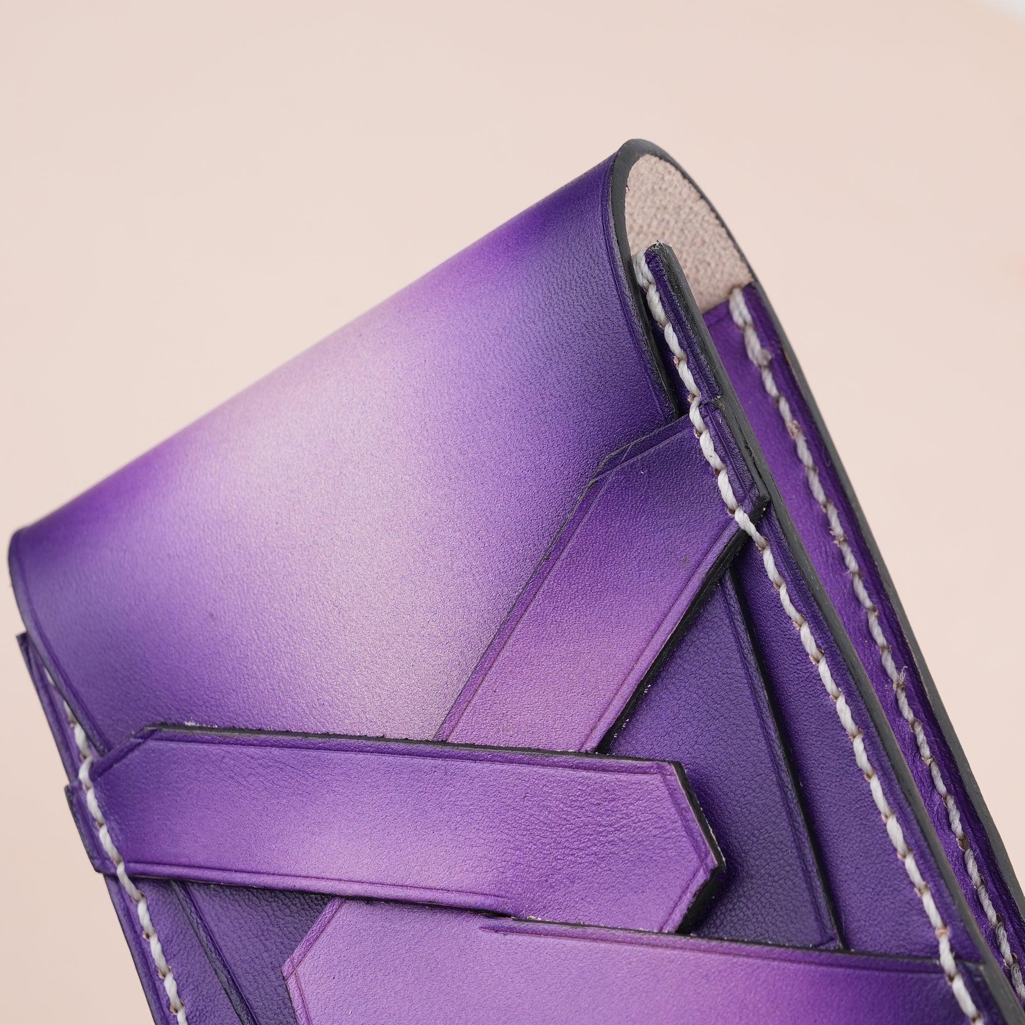 Patina Purple Leather Snap Wallet - WildandKing