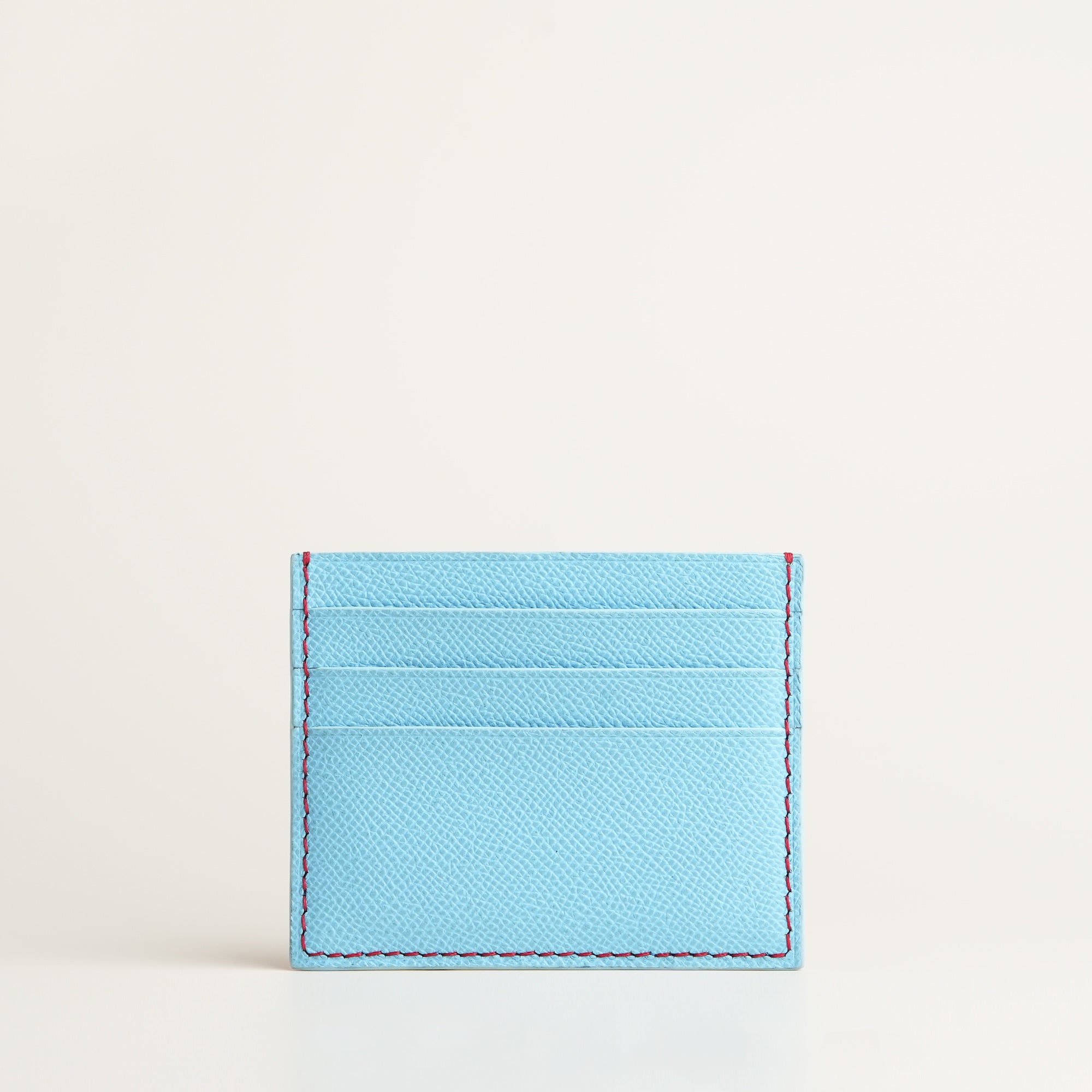 Burgundy Alligator mix Miami Blue Epsom Leather Card Holder