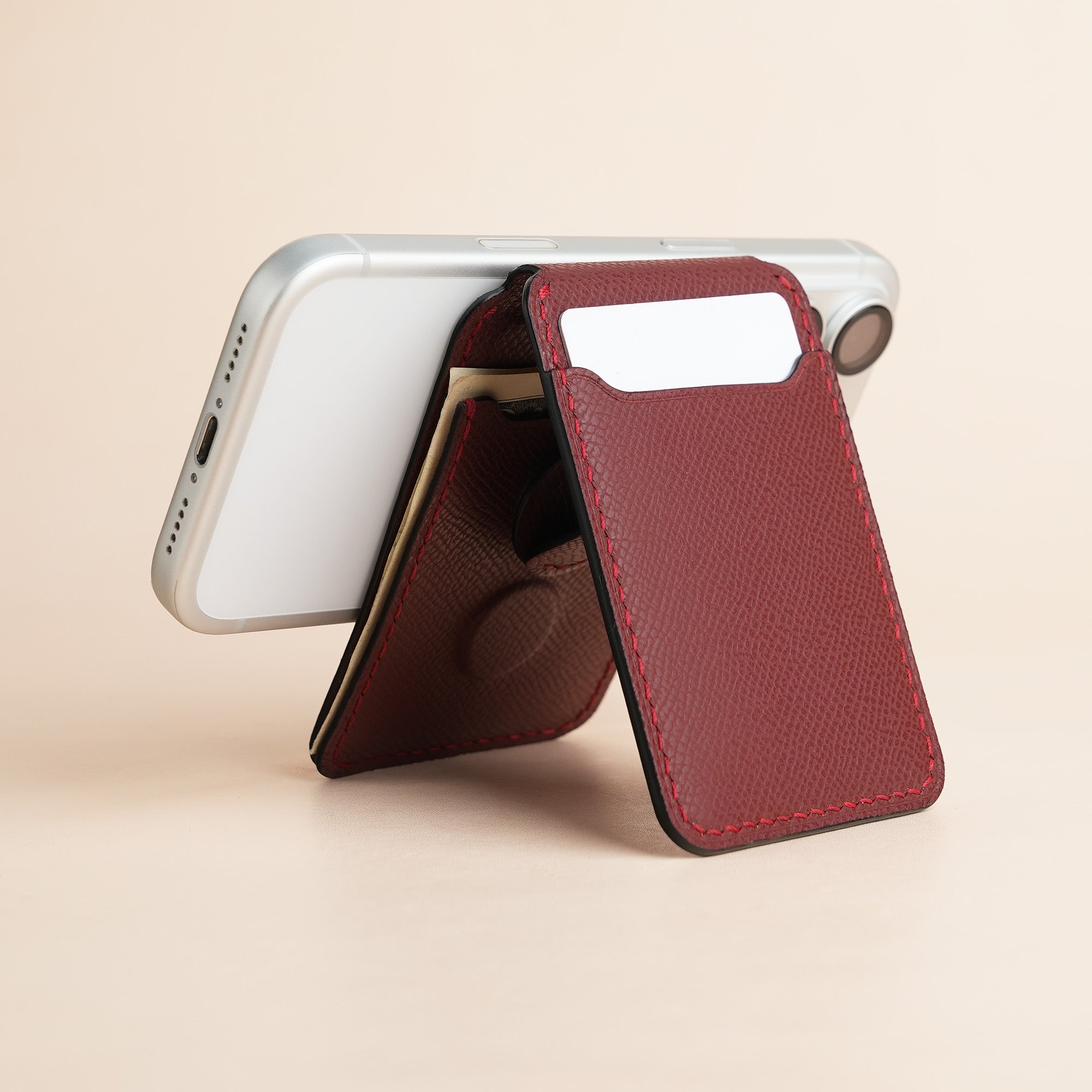 Burgundy Epsom Leather Magsafe Wallet