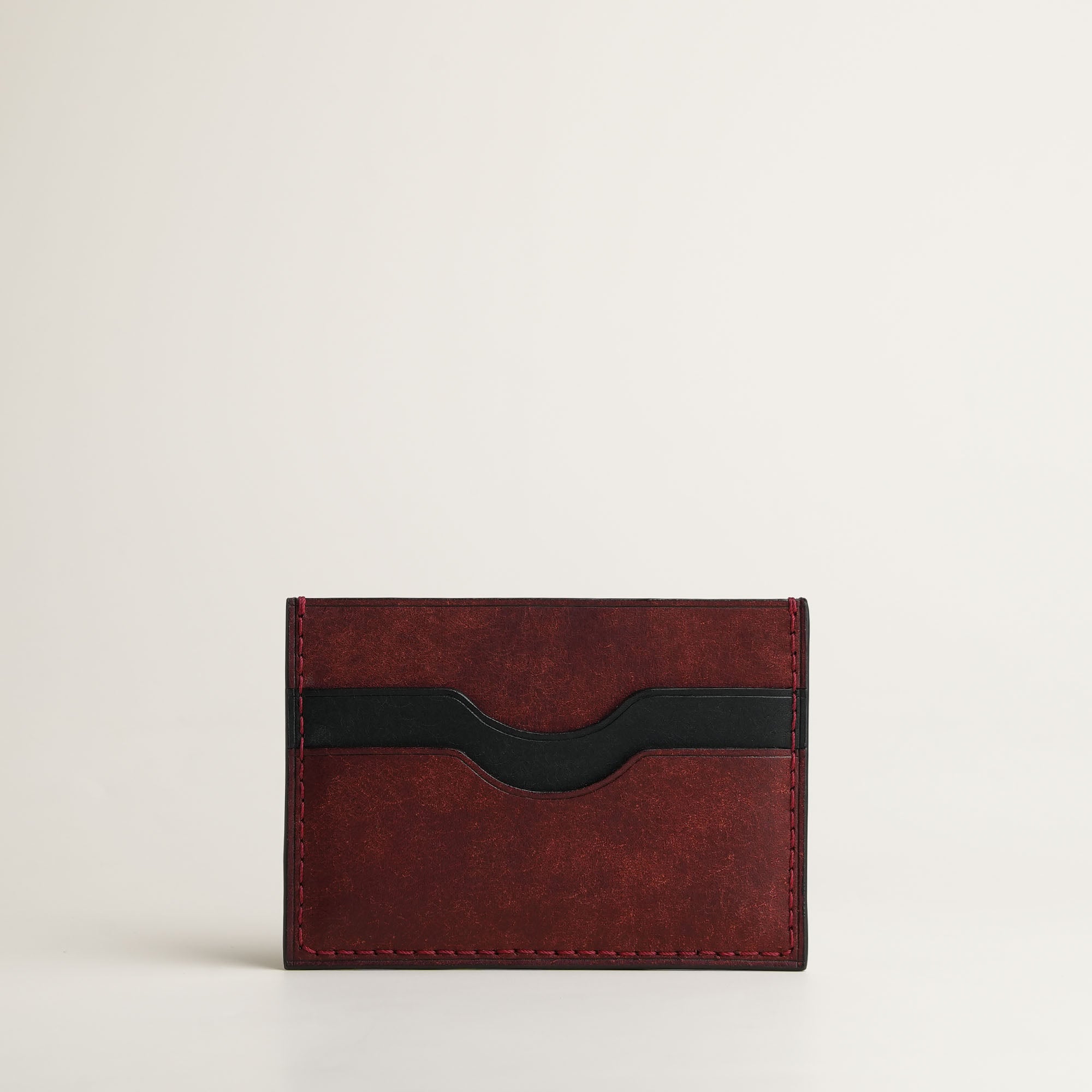 Burgundy Pueblo Leather Card Holder - Stupid Giraffe