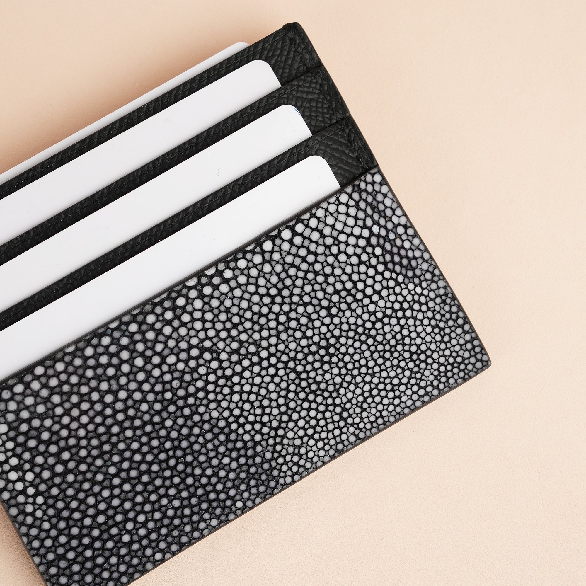 Black Stingray Leather Card Holder