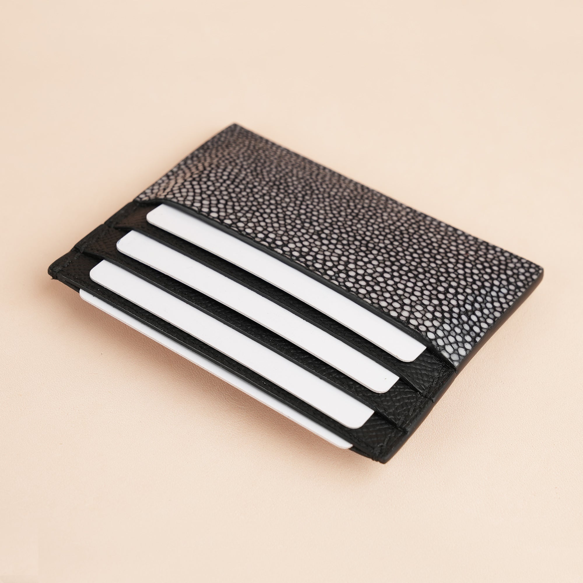 Black Stingray Leather Card Holder