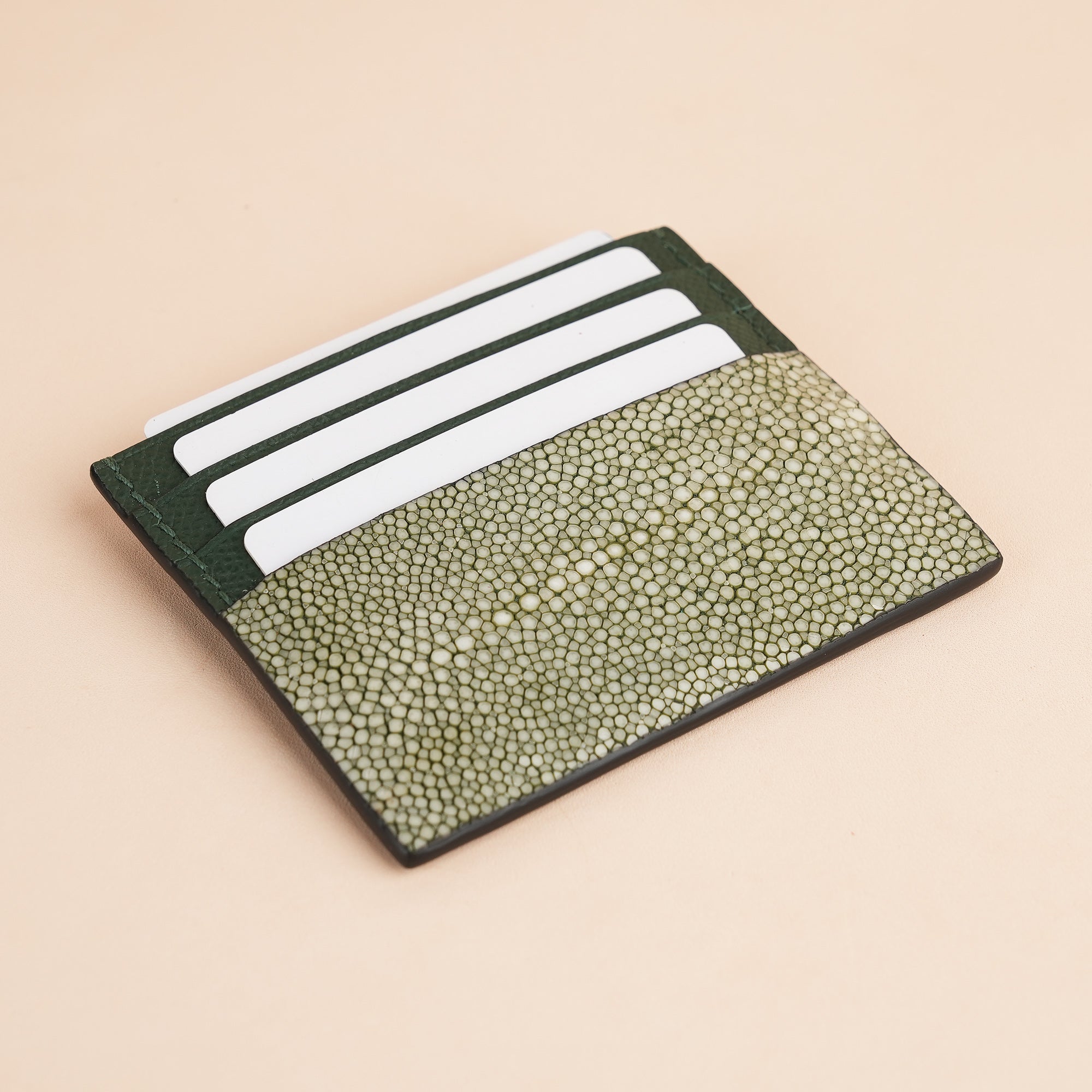 Green Stingray Leather Card Holder