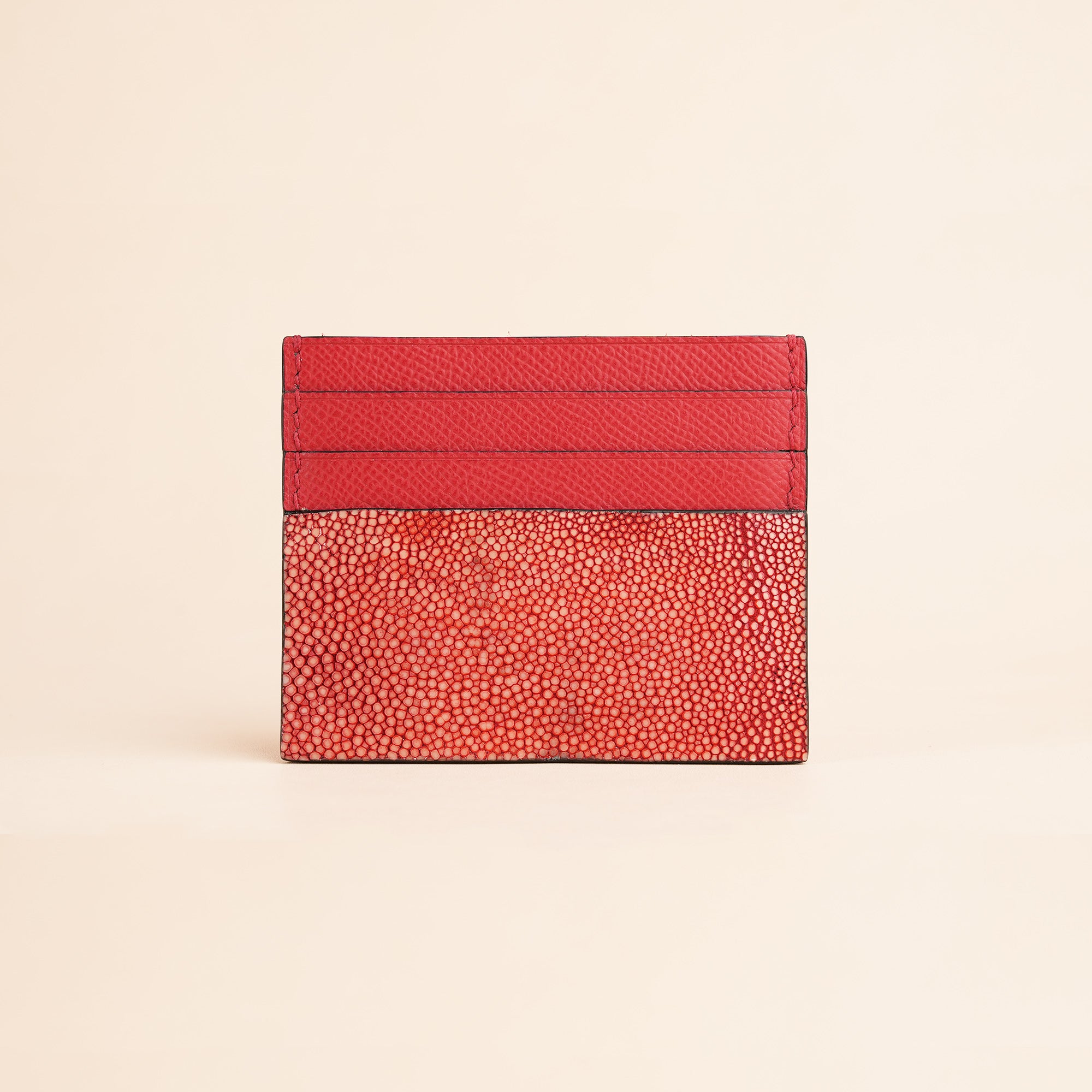 Red Stingray Leather Card Holder