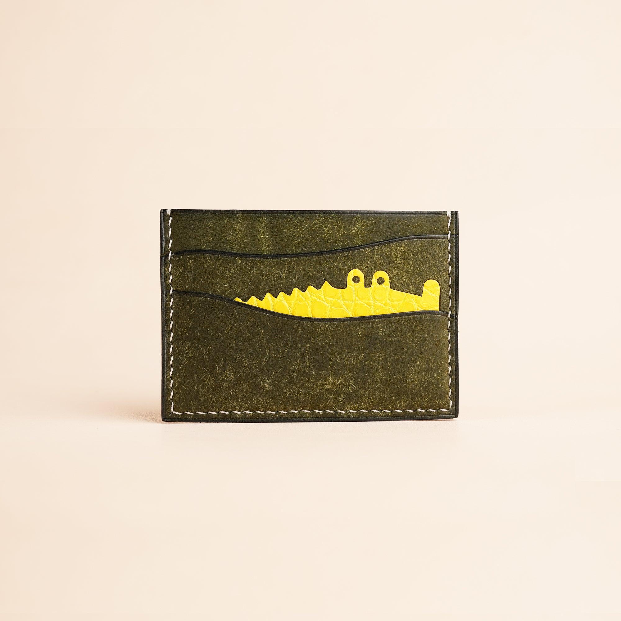Pueblo Leather Card Holder - Santa Alligator Stupid