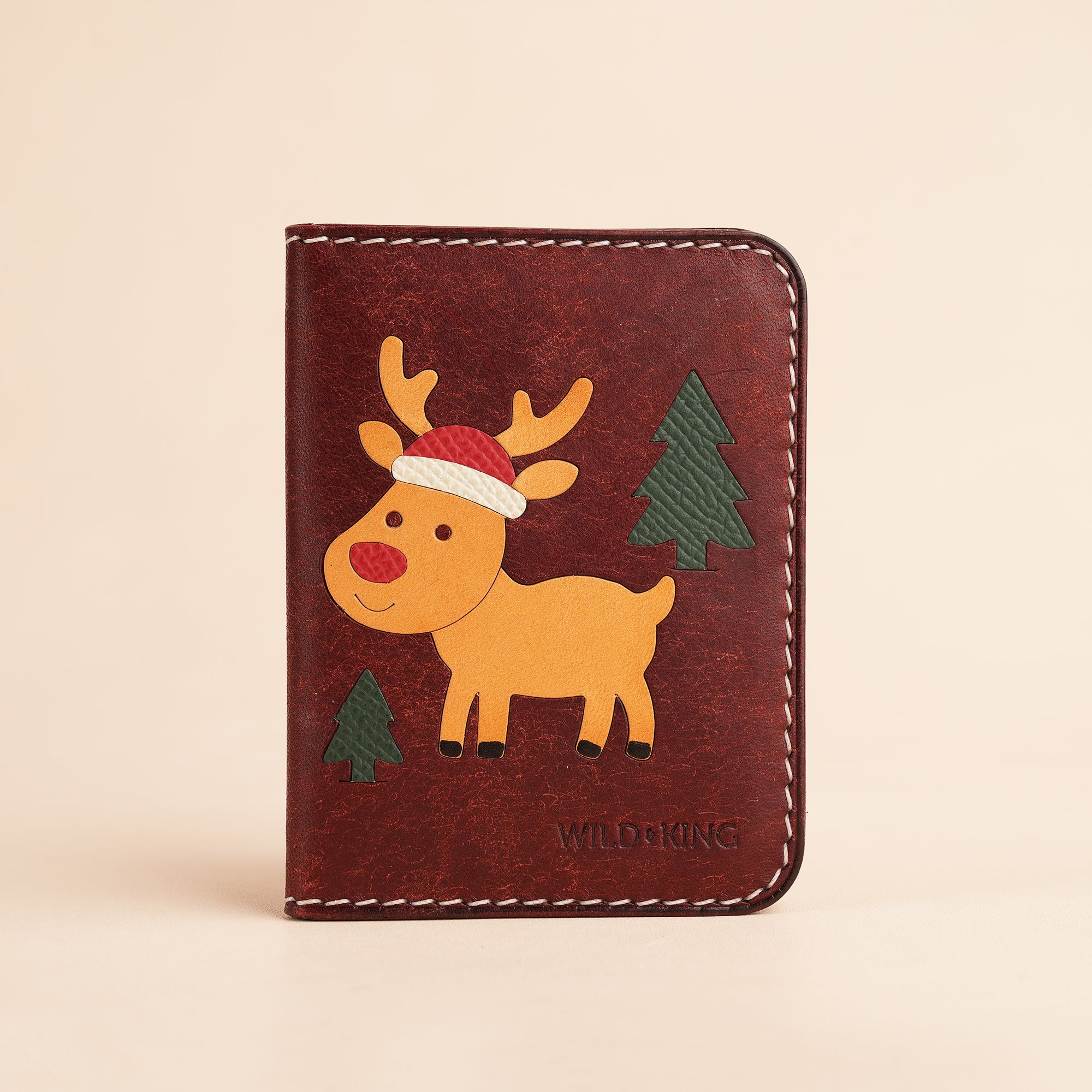 Pueblo Leather Bifold Wallet - Reindeer Stupid