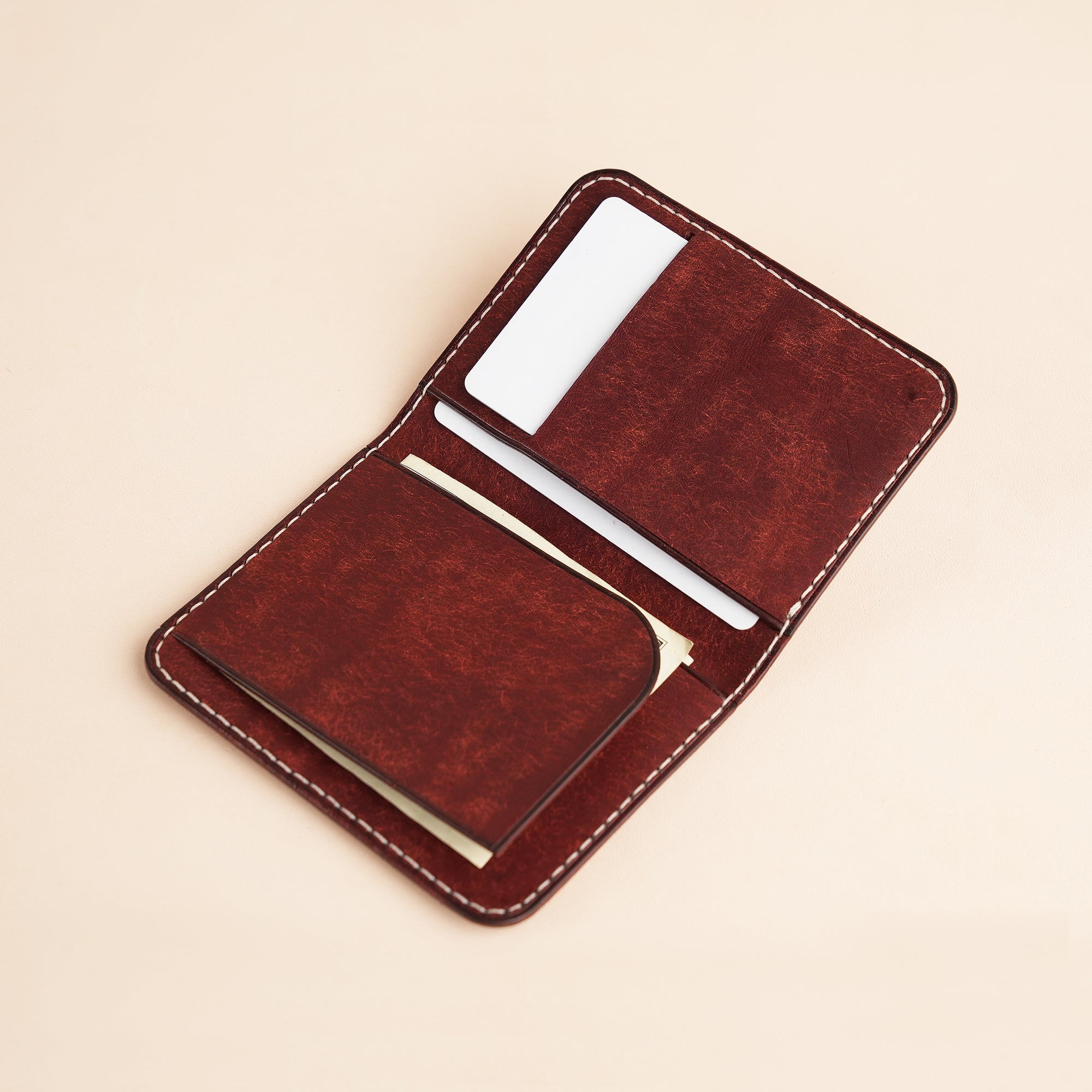 Pueblo Leather Bifold Wallet - Reindeer Stupid