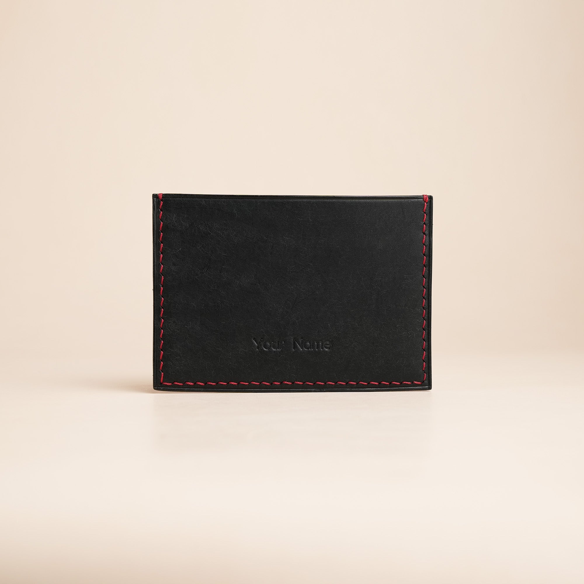 Black Pueblo Leather Card Holder - Valentine Edition