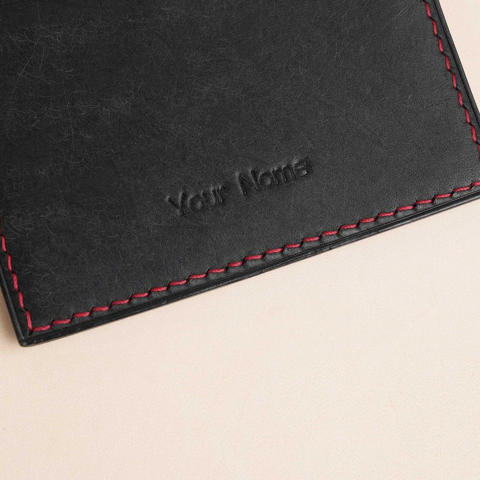 Black Pueblo Leather Card Holder - Valentine Edition