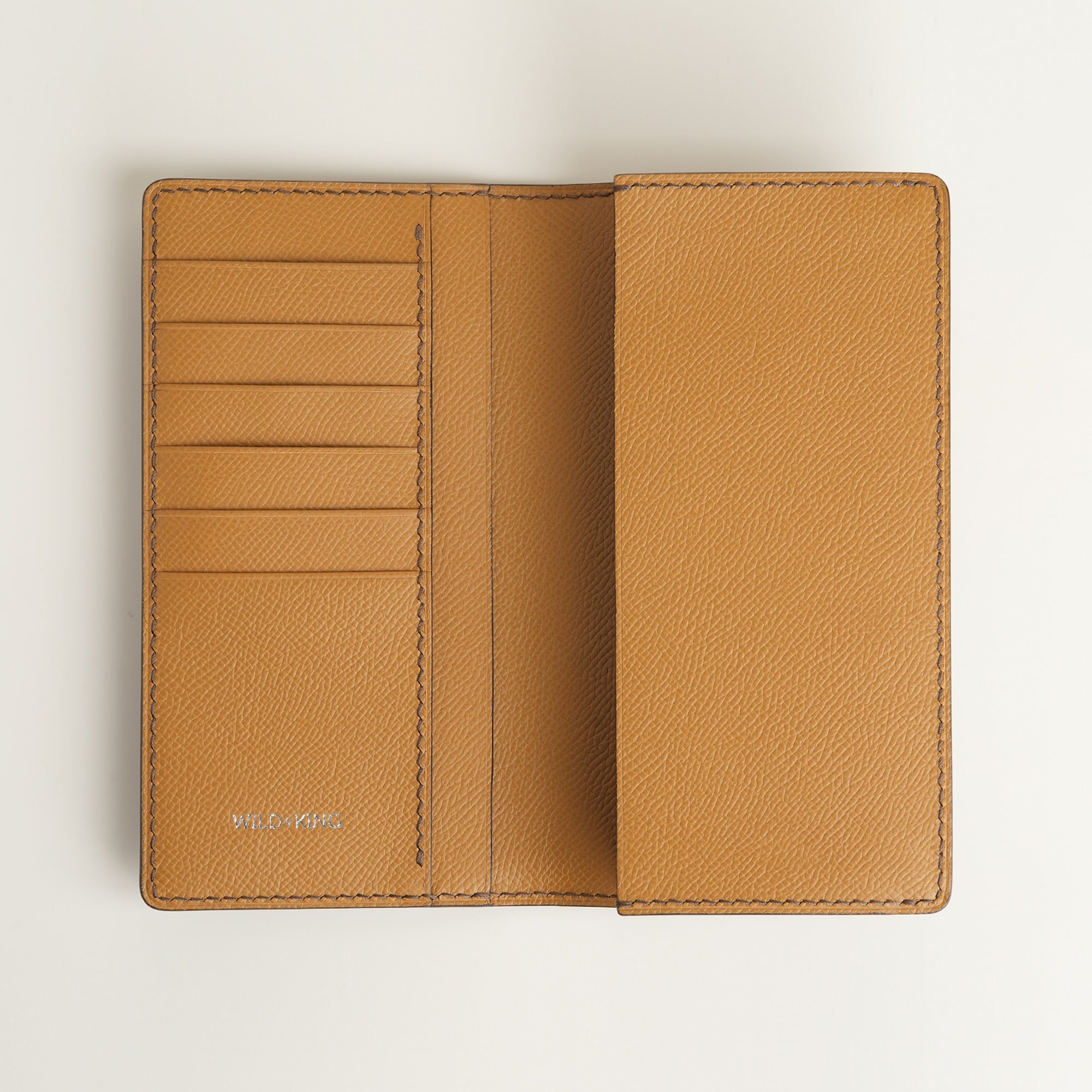 Choco Crocodile mix Golden Epsom Leather Long Wallet