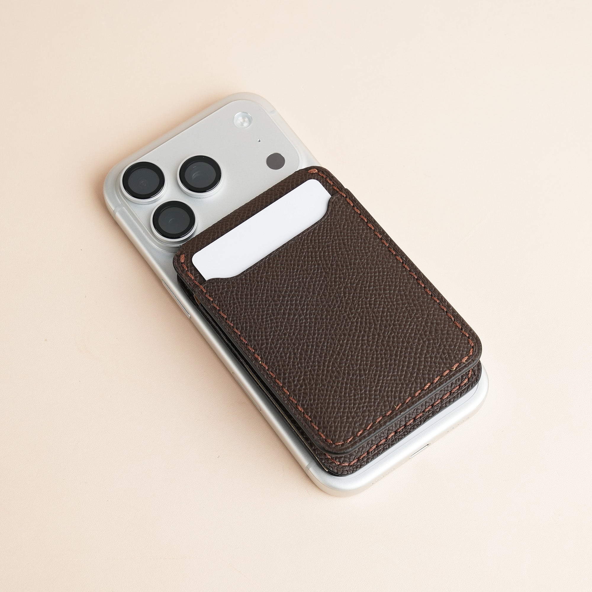 Choco Epsom Leather Magsafe Wallet