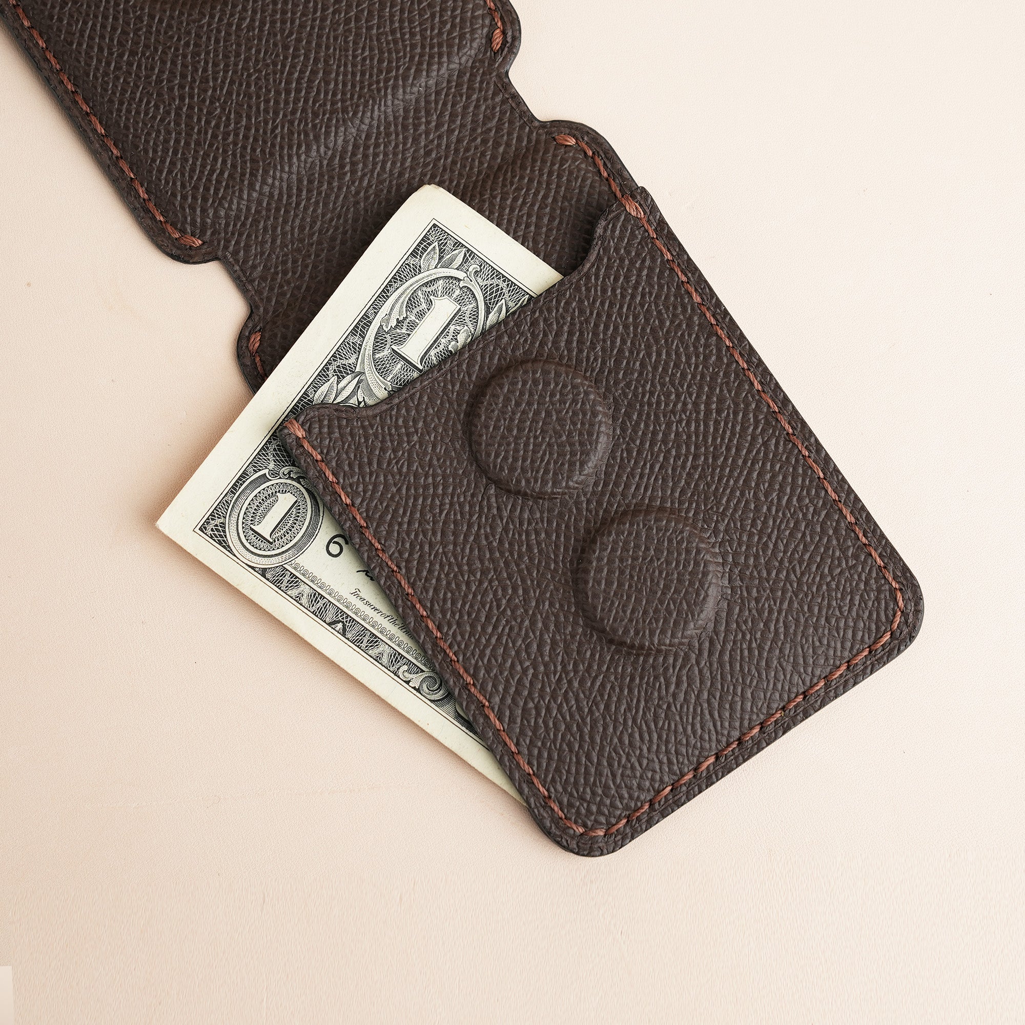Choco Epsom Leather Magsafe Wallet