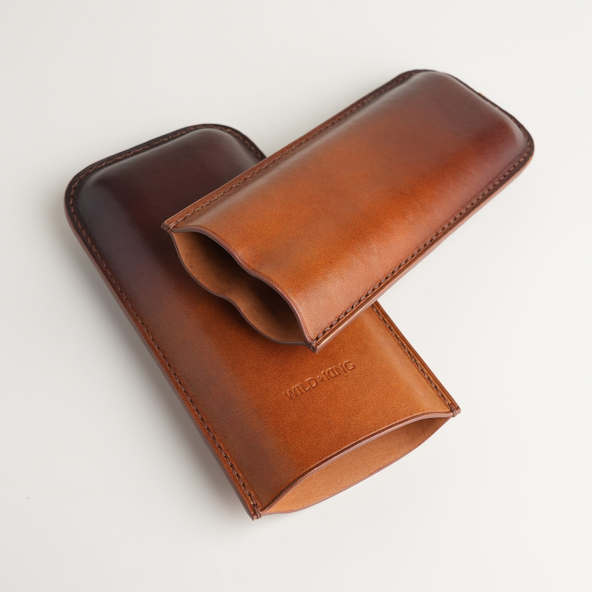 Dark Brown Cigarettes Case Holder - Patina Finish