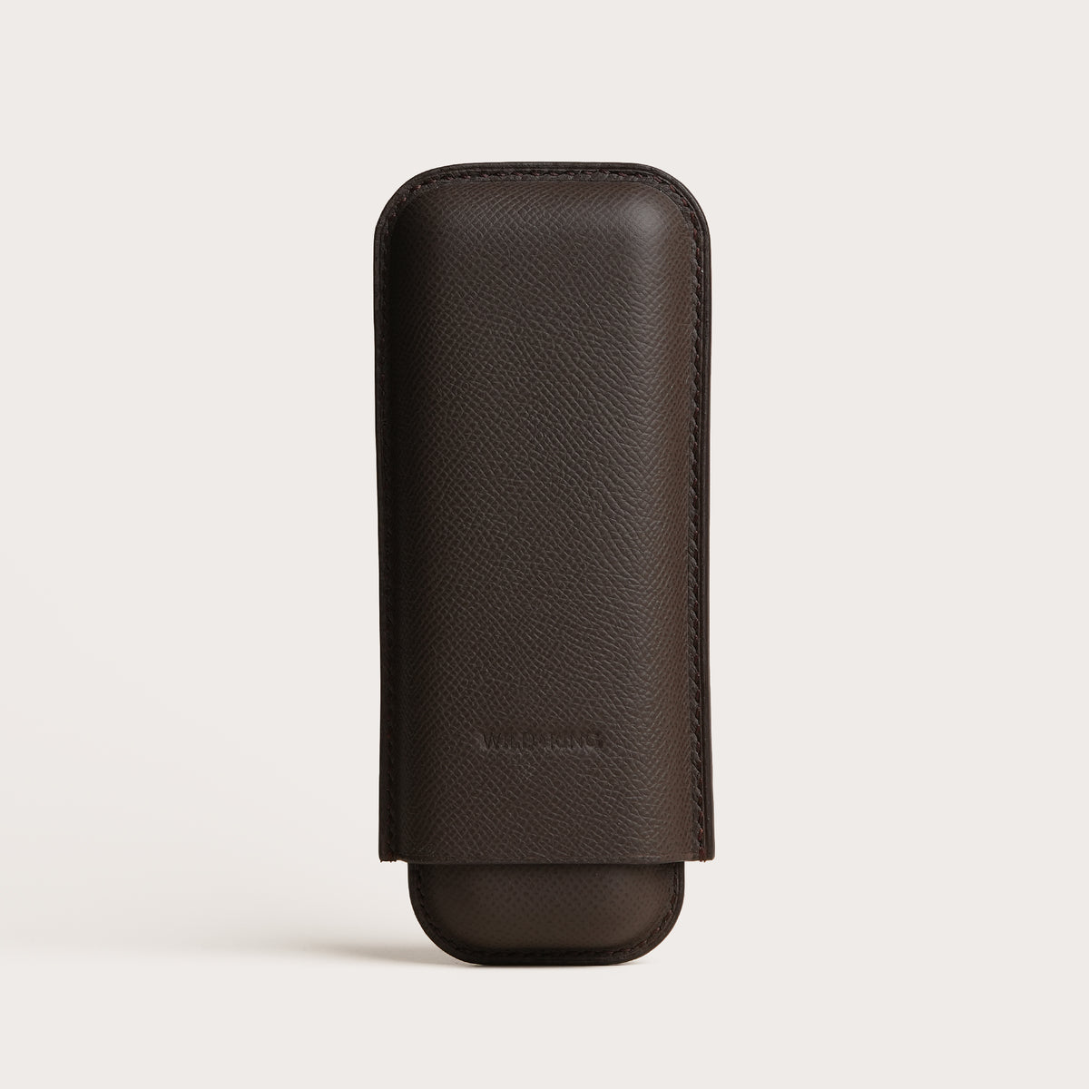 Dark Brown Epsom Leather Cigar Case