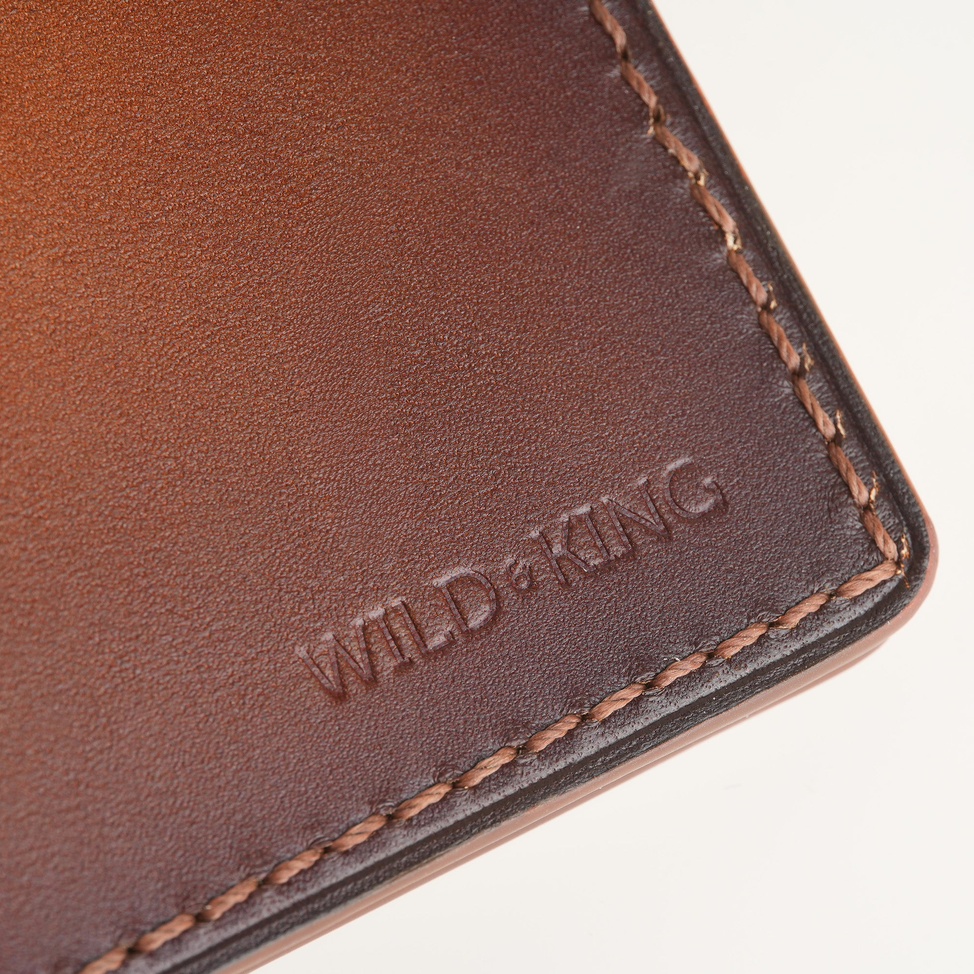 Dark Brown Leather Passport Wallet - Patina Finish
