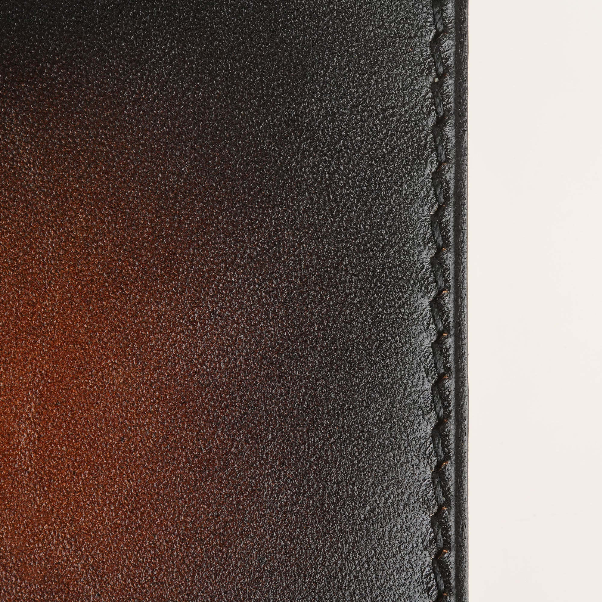 Dark Brown Leather Wing Bifold Wallet - Fox Design - Patina Finish