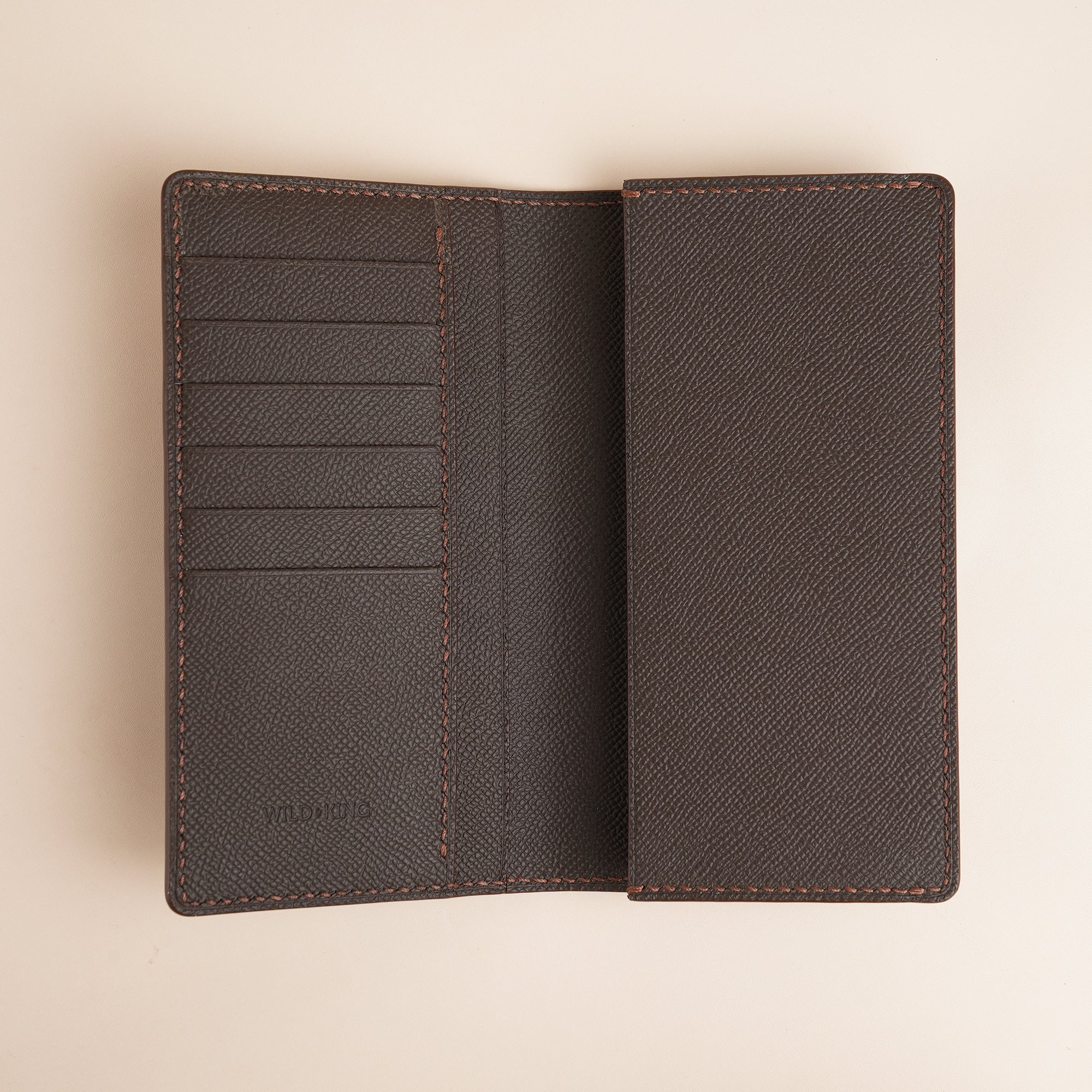 Choco Epsom Leather Long Wallet