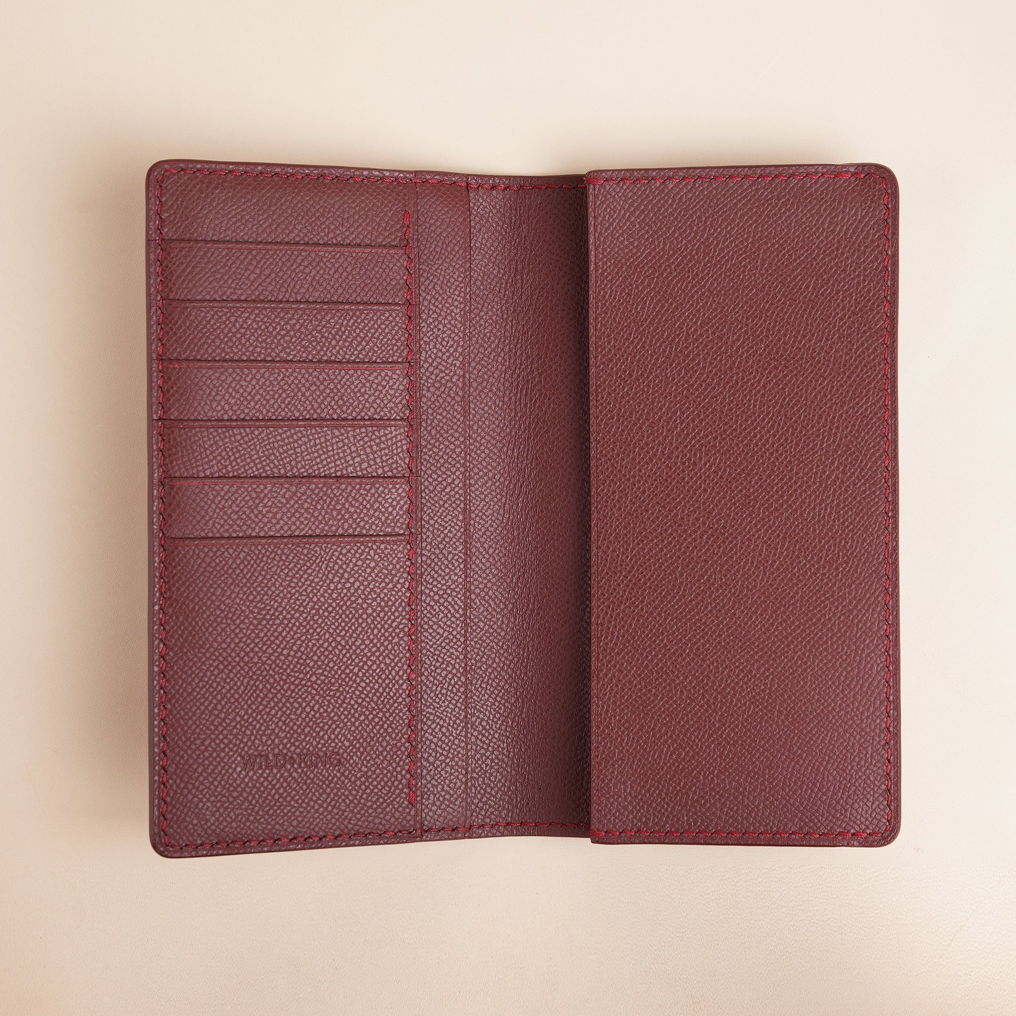 Burgundy Epsom Leather Long Wallet