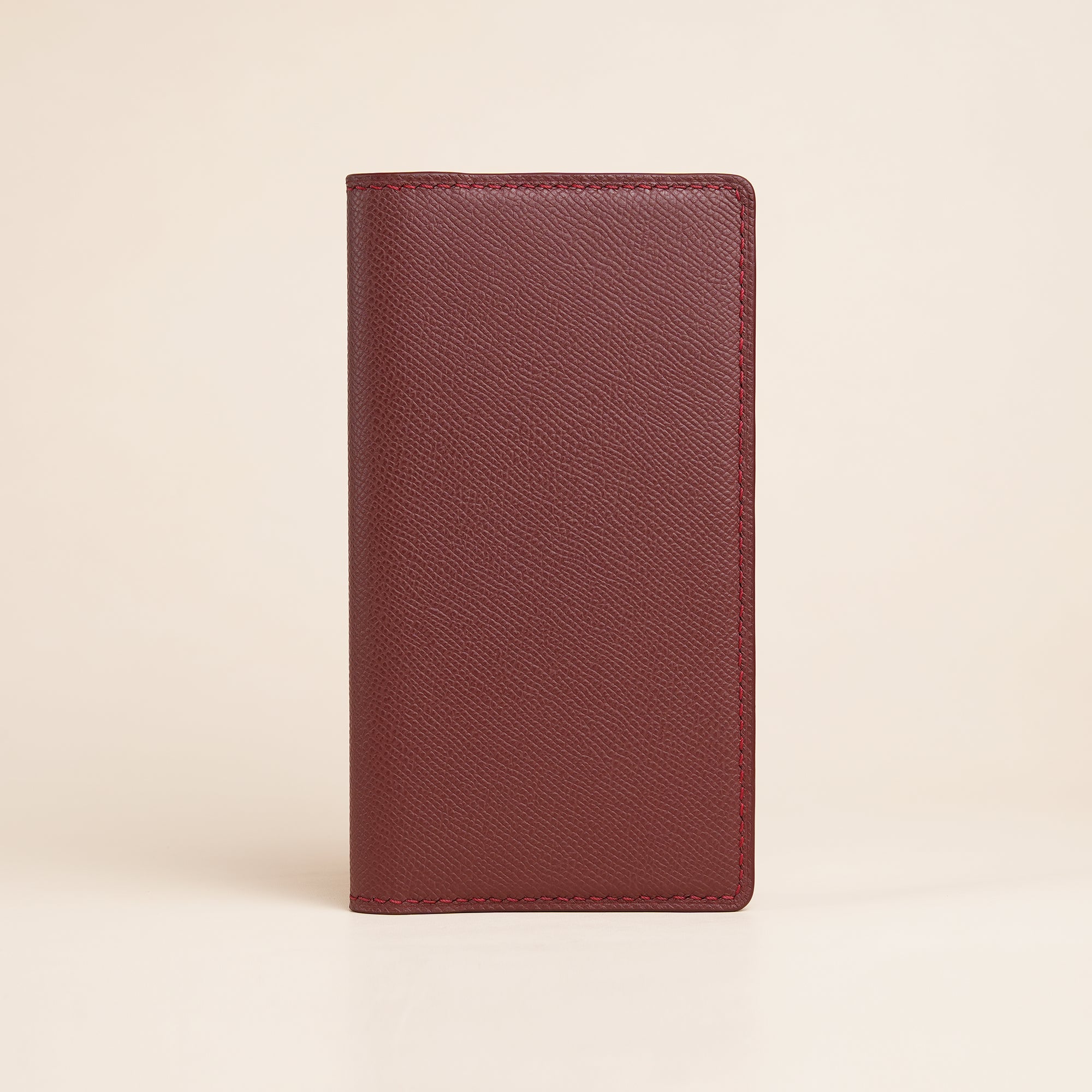 Burgundy Epsom Leather Long Wallet