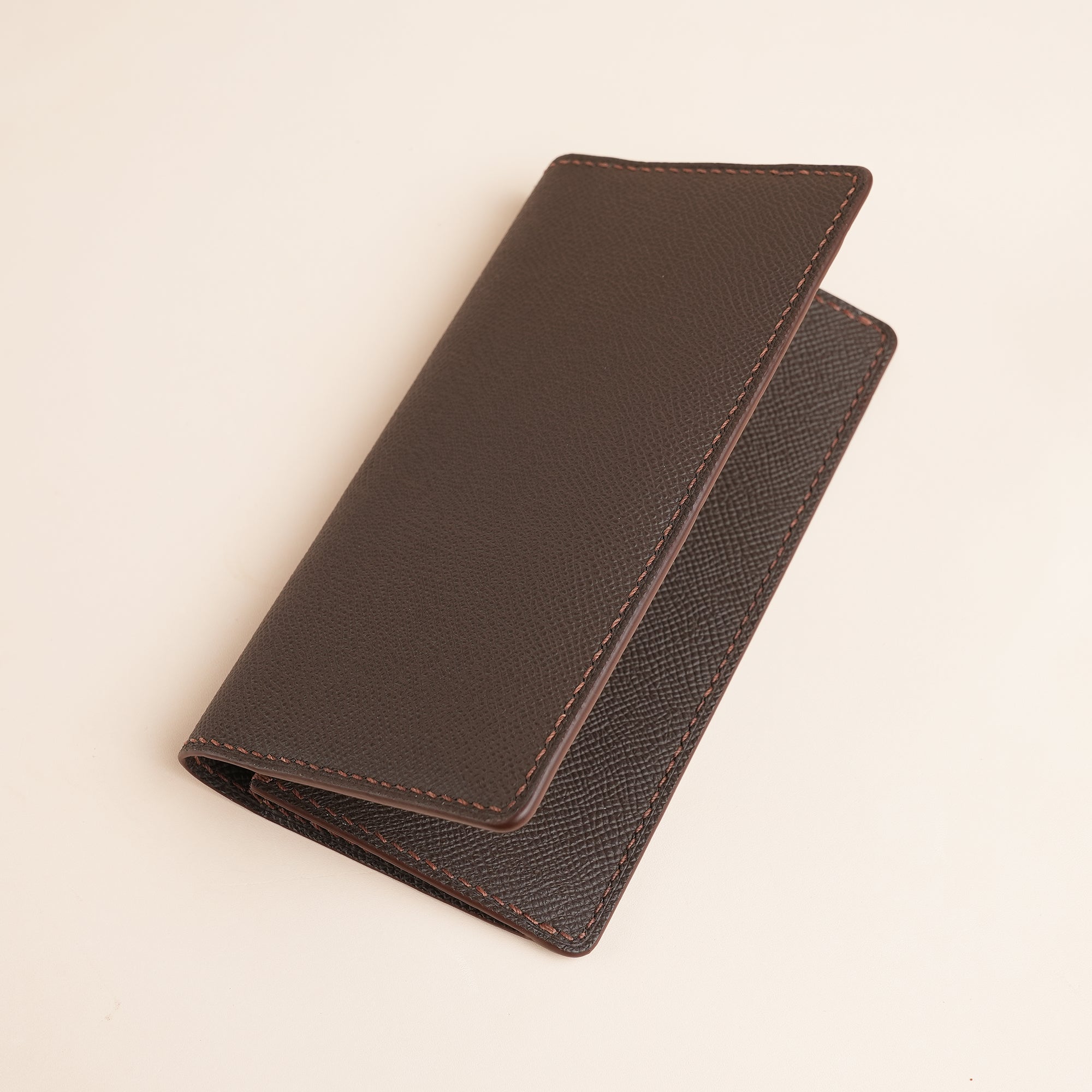Choco Epsom Leather Long Wallet