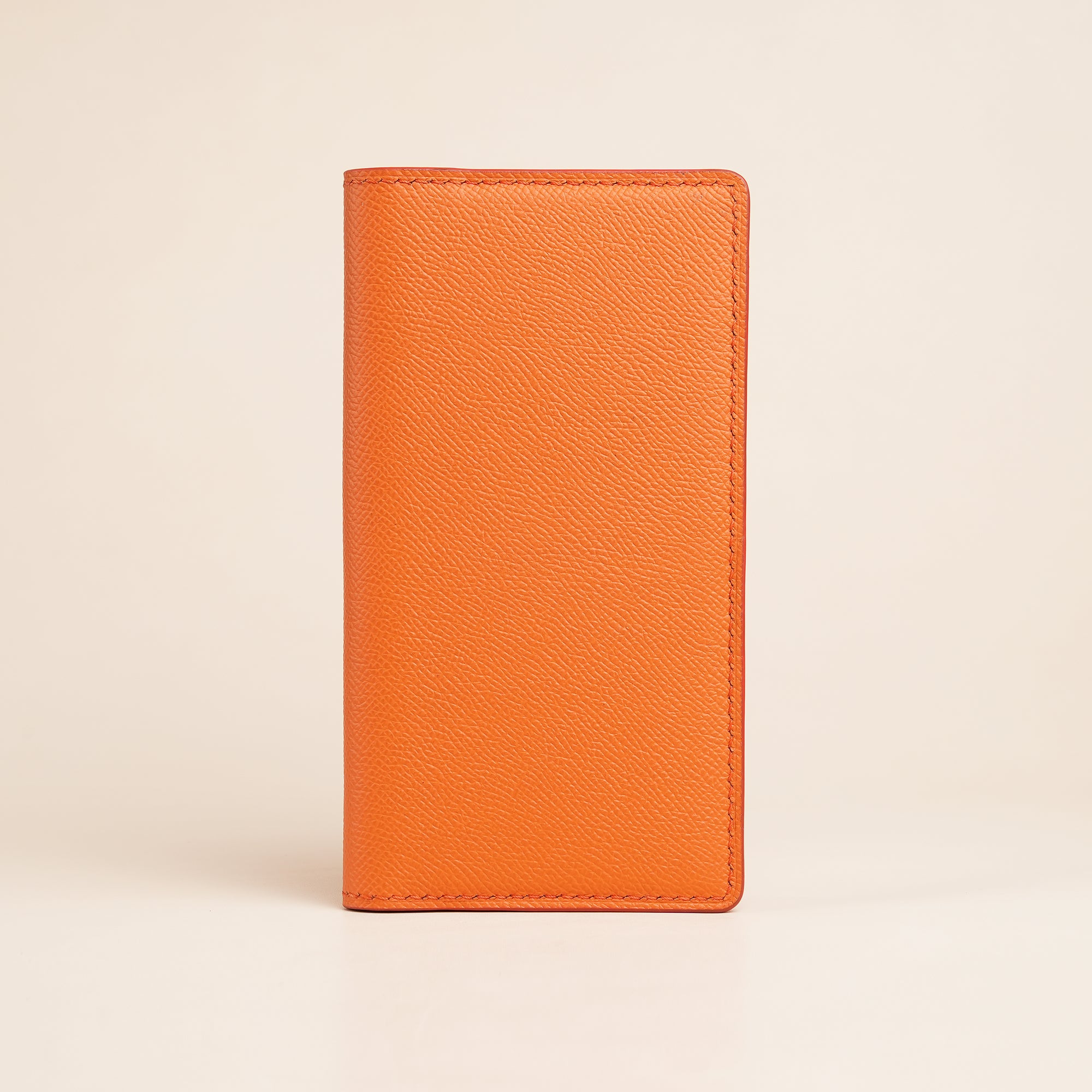 Orange Epsom Leather Long Wallet