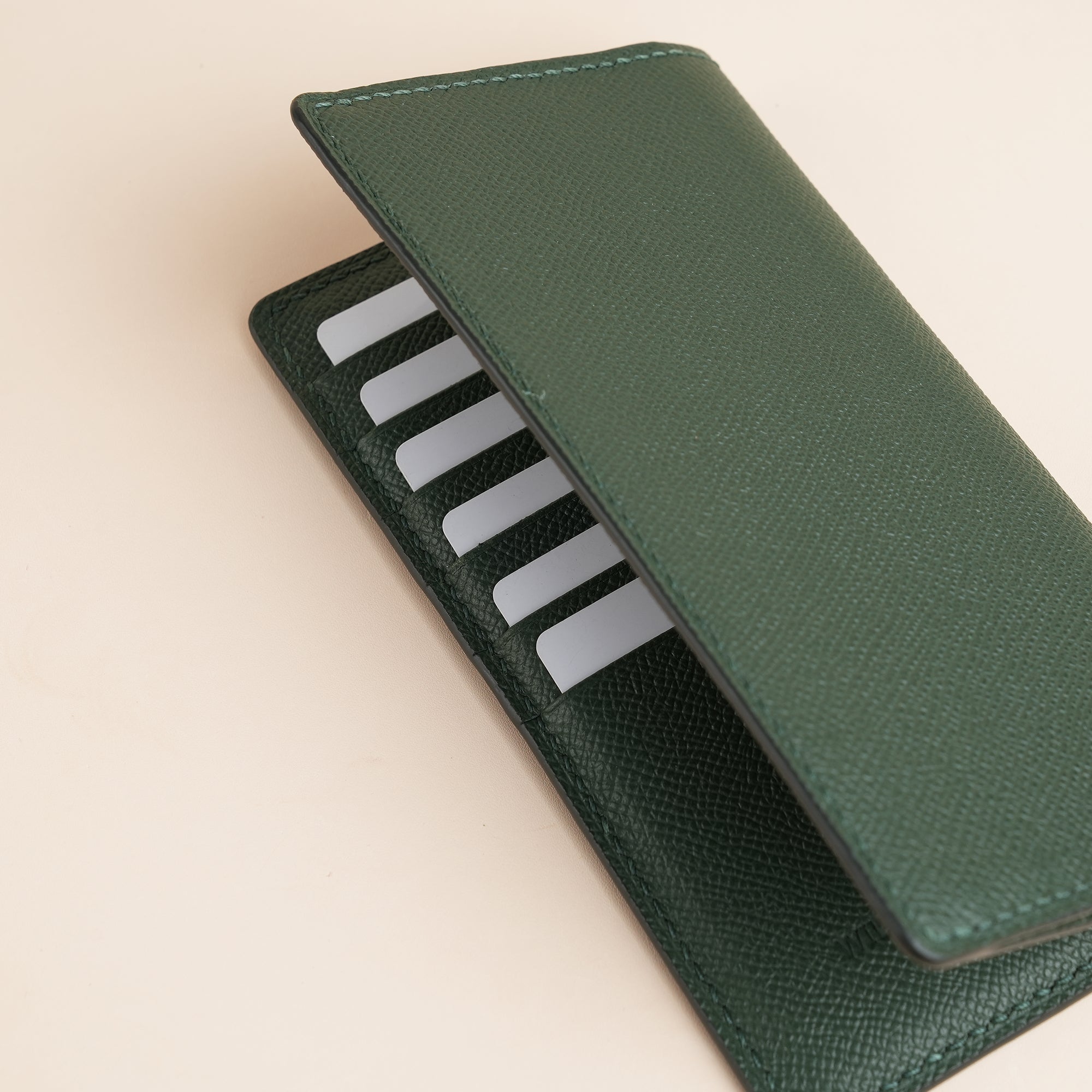 Green Epsom Leather Long Wallet