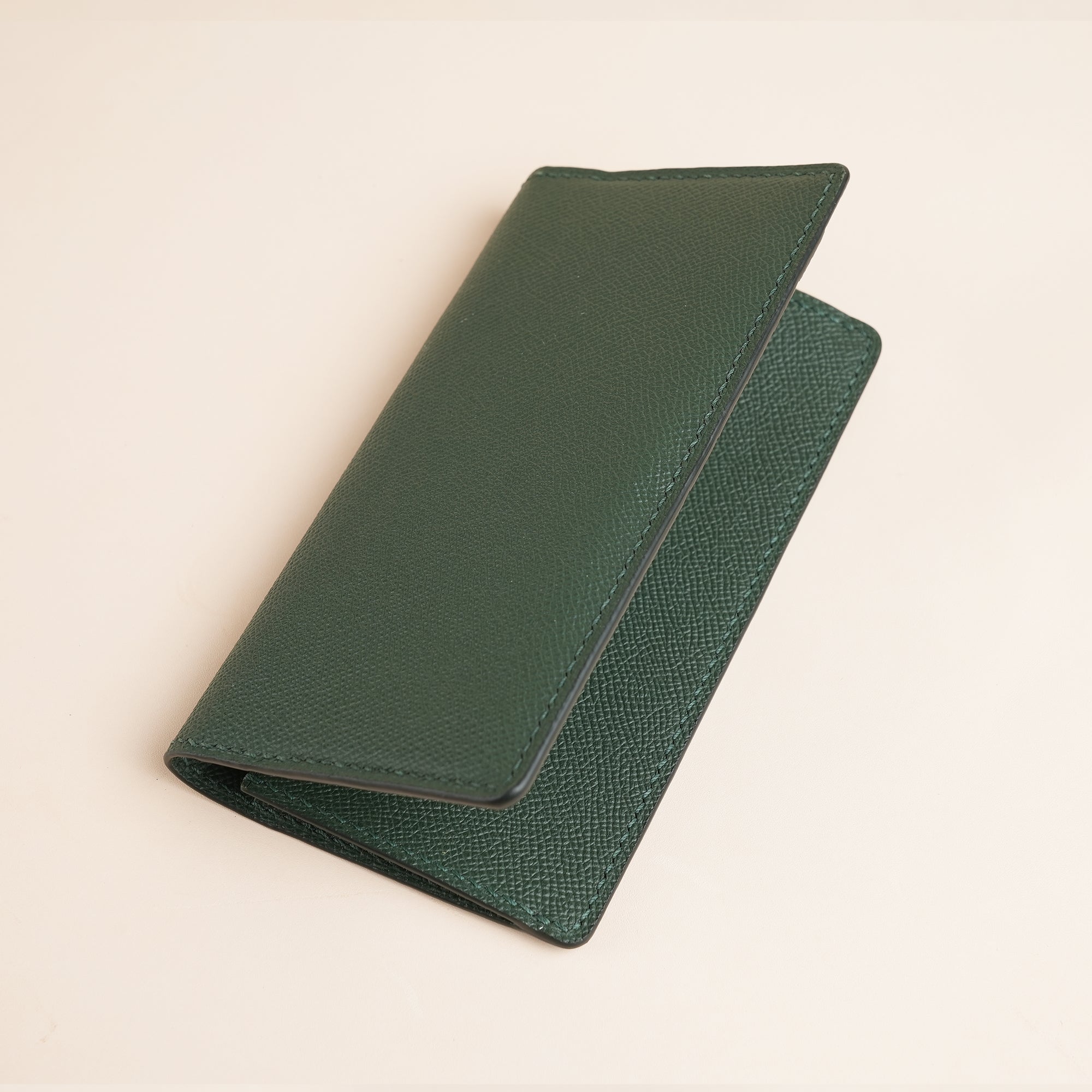 Green Epsom Leather Long Wallet