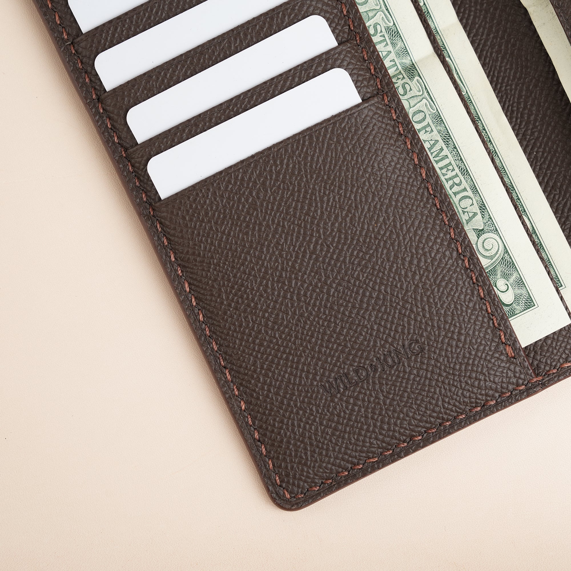 Choco Epsom Leather Long Wallet