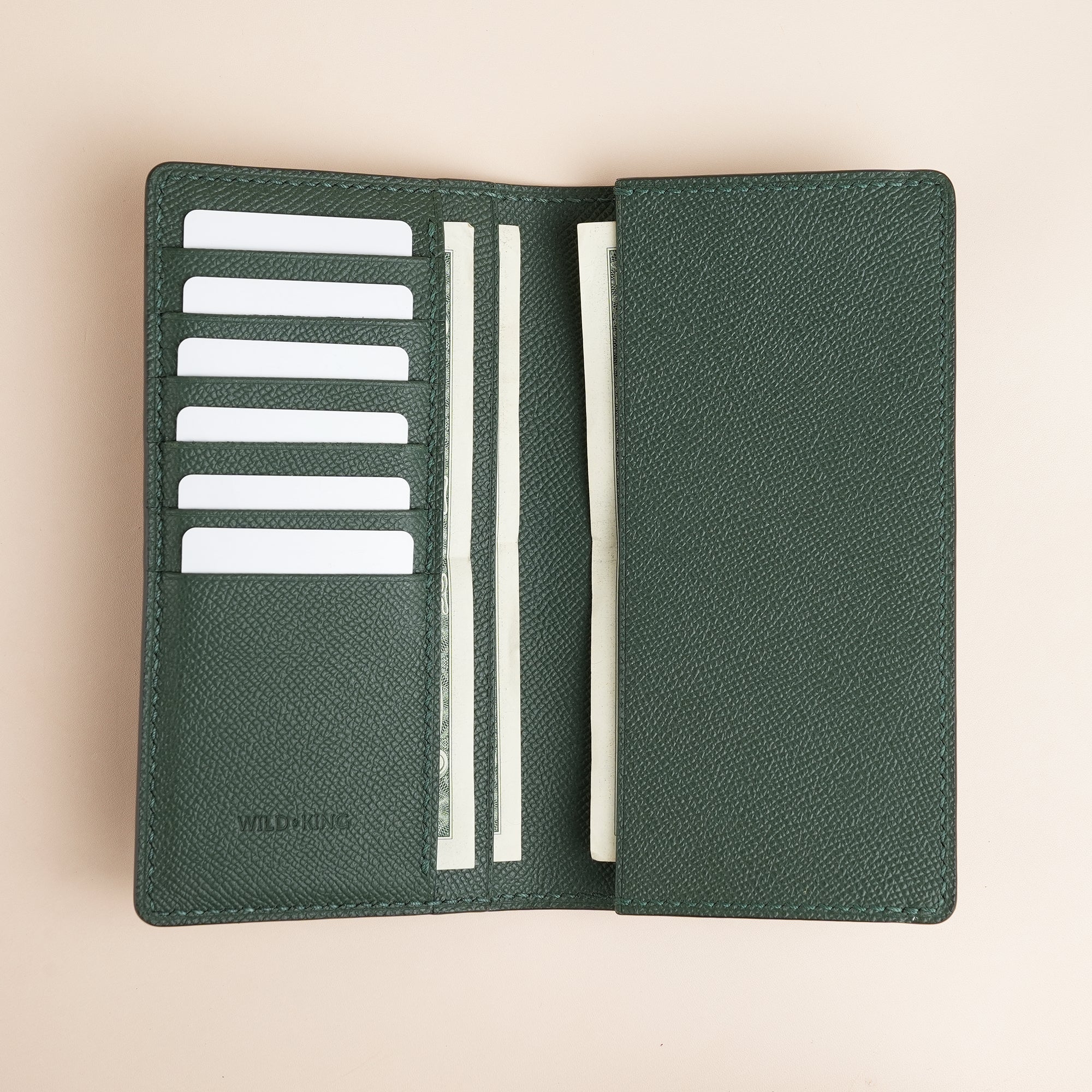 Green Epsom Leather Long Wallet