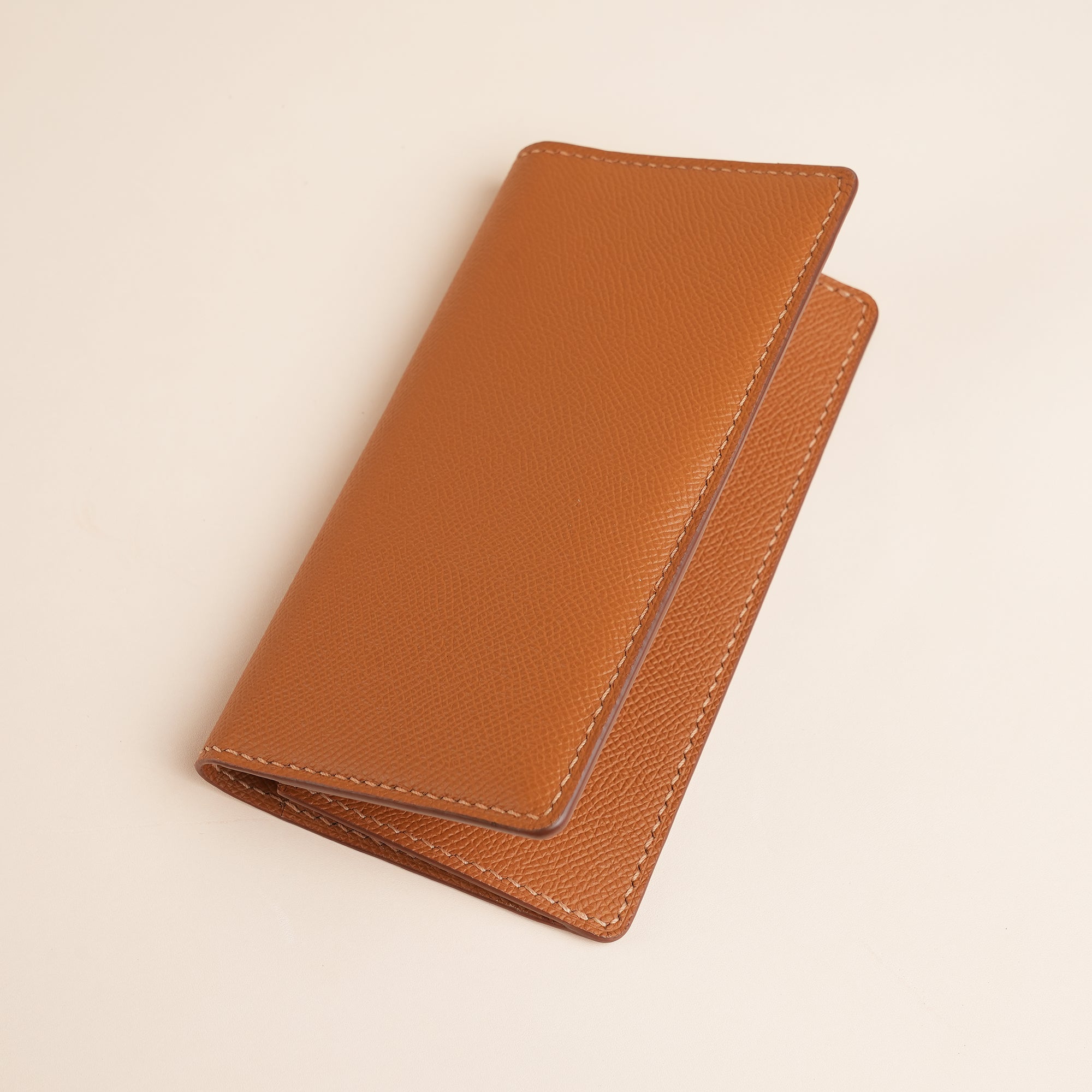 Golden Epsom Leather Long Wallet