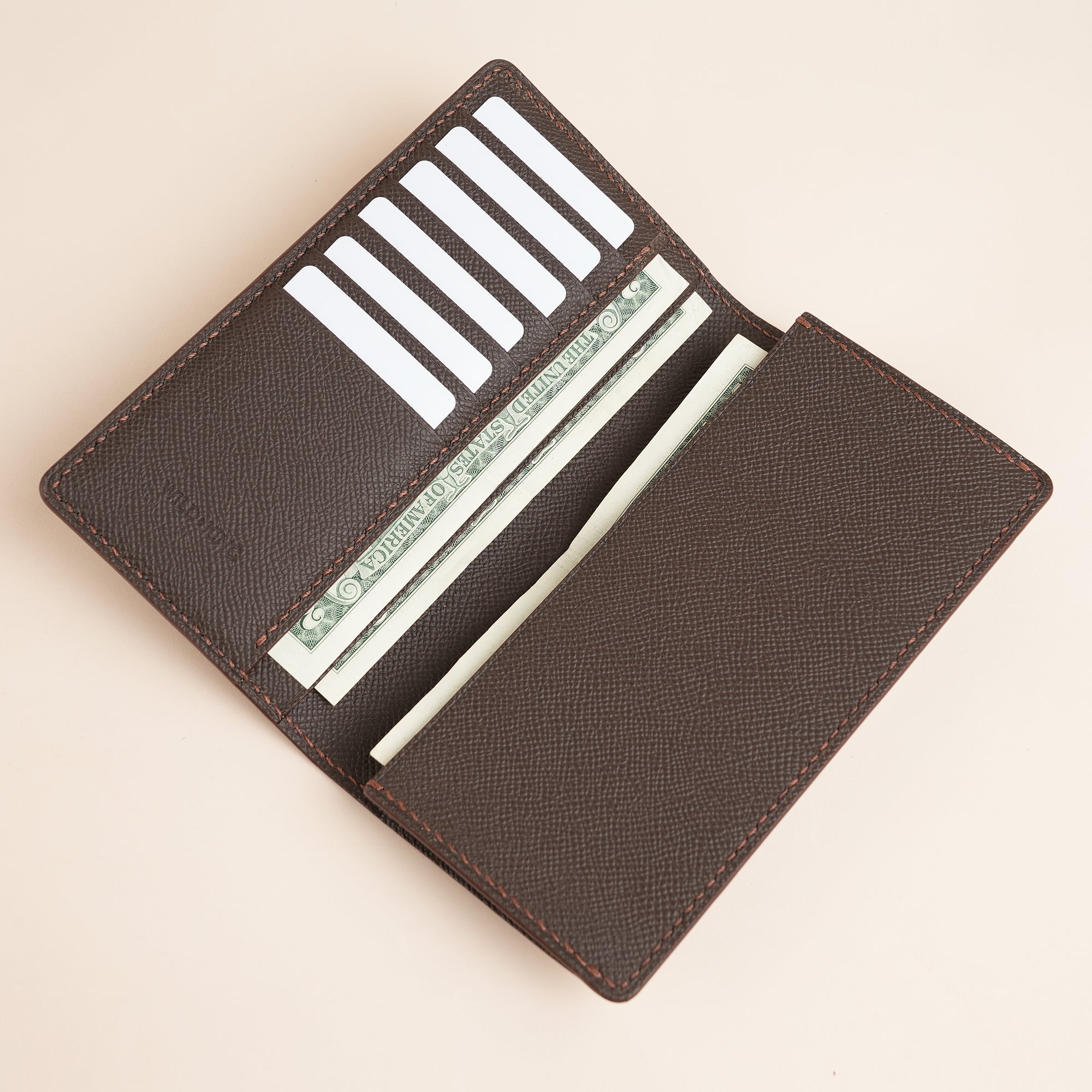 Choco Epsom Leather Long Wallet