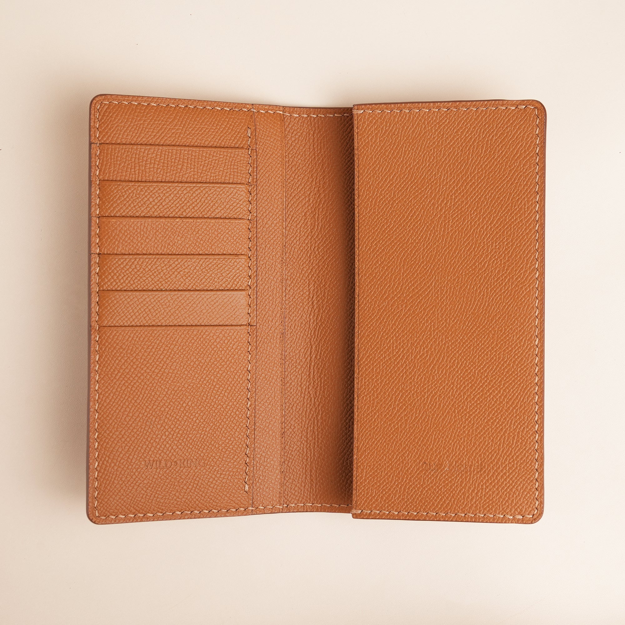 Golden Epsom Leather Long Wallet