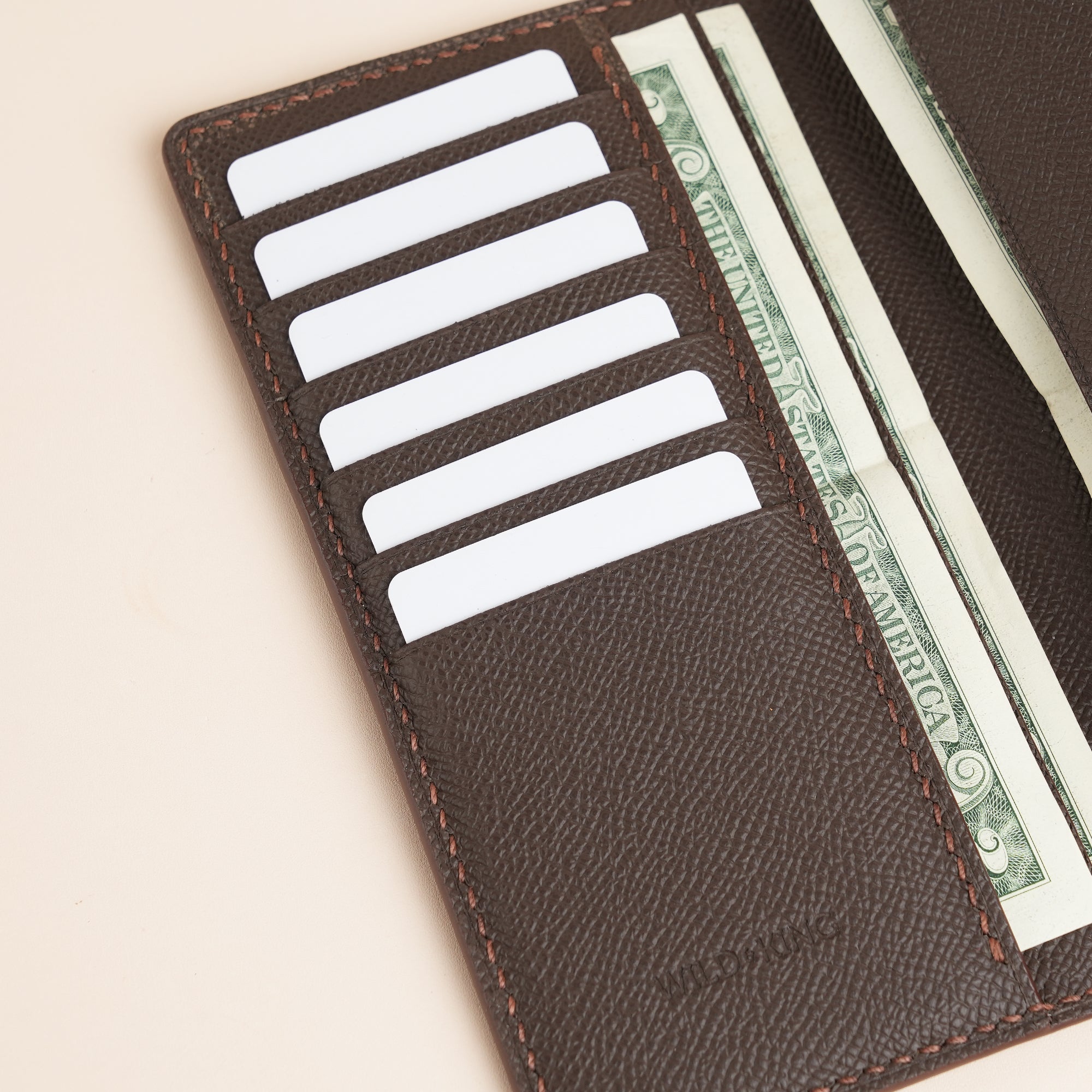 Choco Epsom Leather Long Wallet