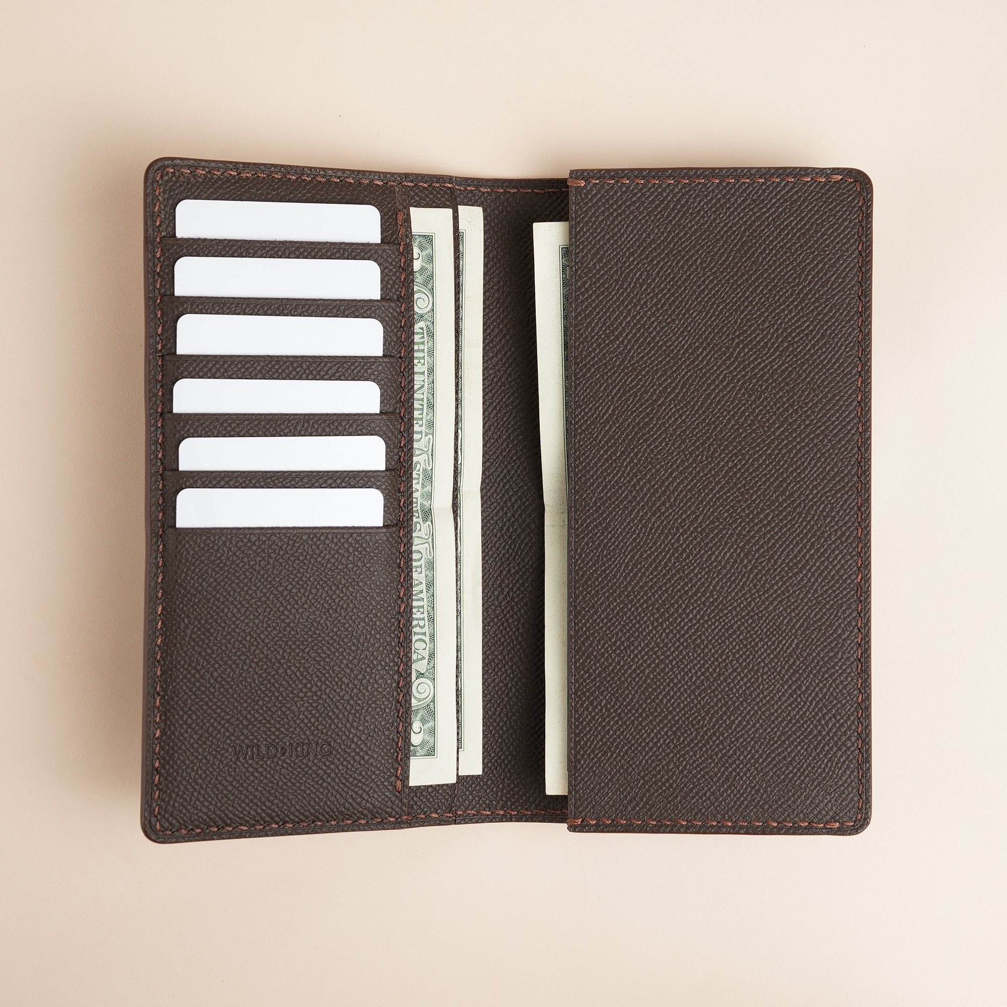 Choco Epsom Leather Long Wallet