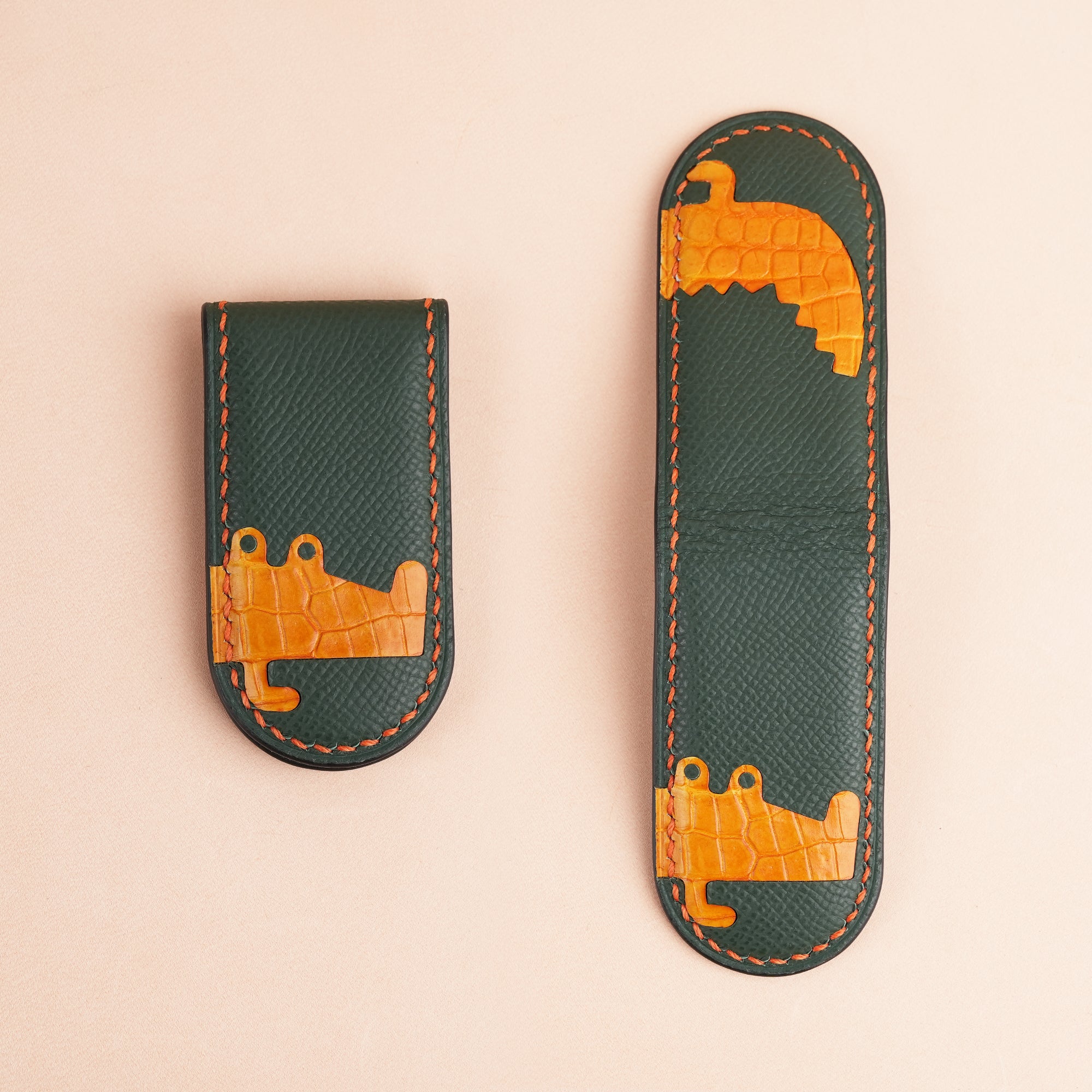 Epsom Leather Money Clip - Alligator Stupid