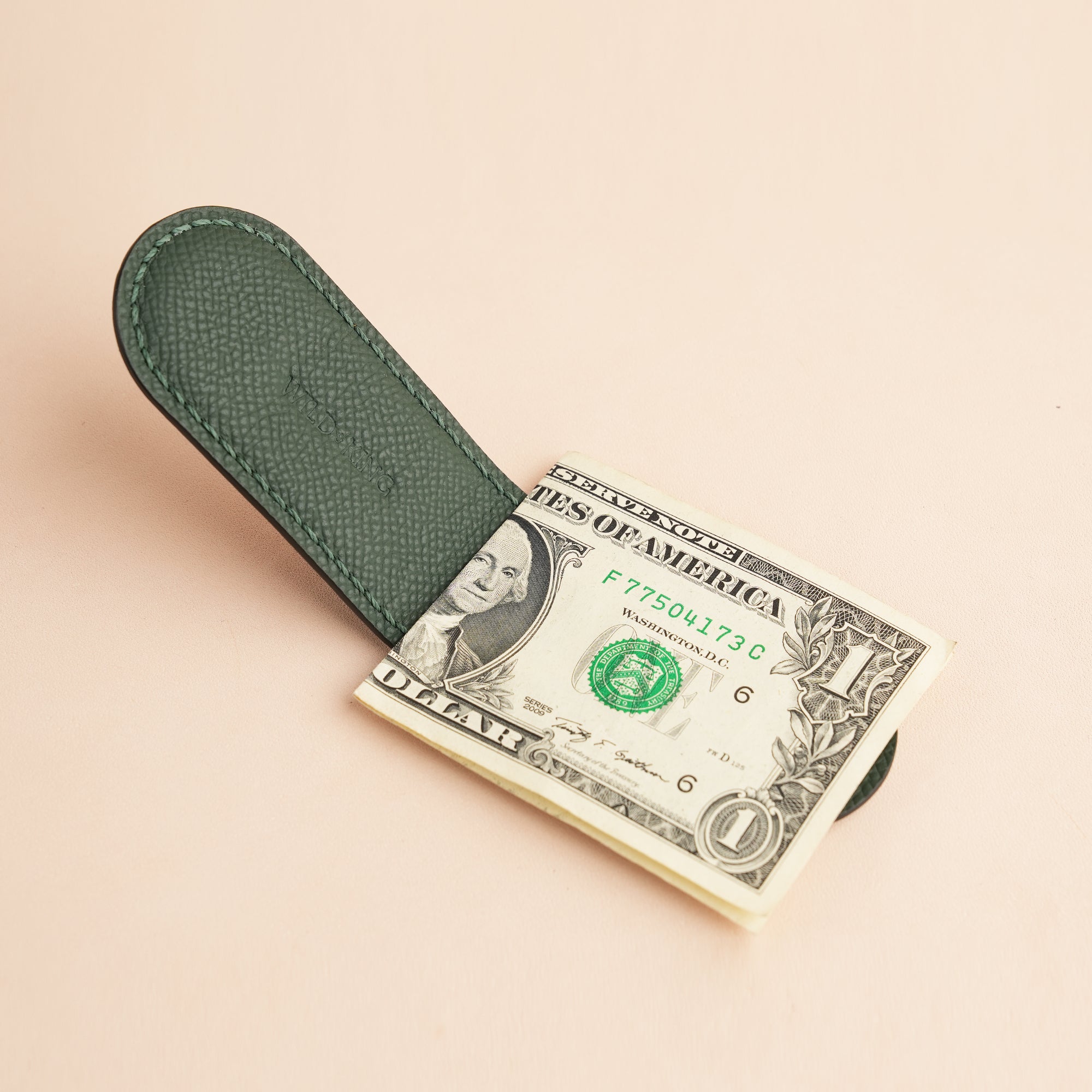 Christmas Epsom Leather Money Clip - Goose