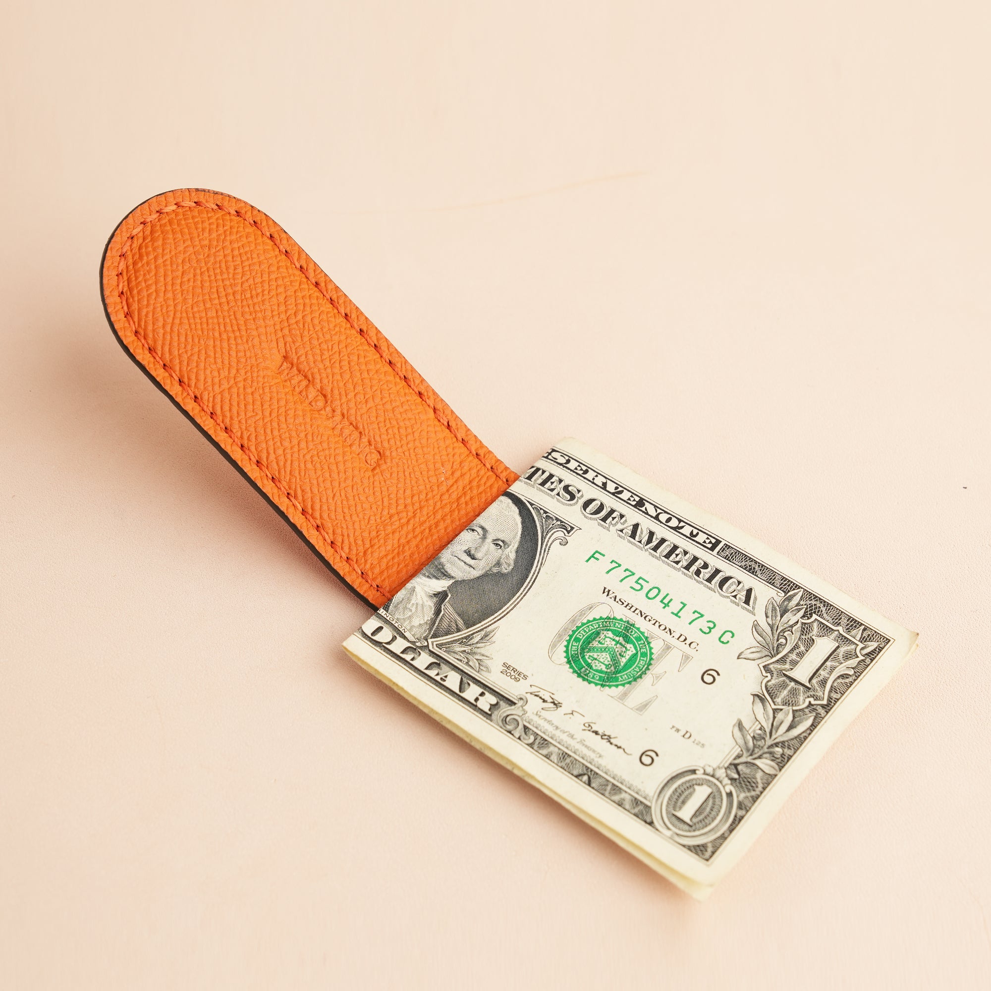 Christmas Epsom Leather Money Clip - Duck