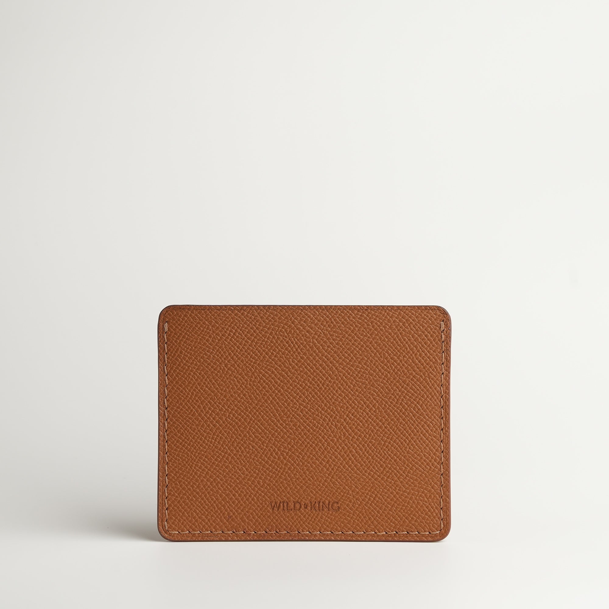 Golden Epsom mix Lizard Leather Card Holder - Natural Pattern