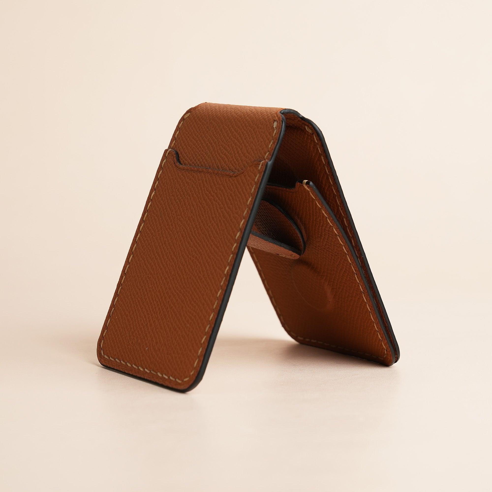 Golden Epsom Leather Magsafe Wallet