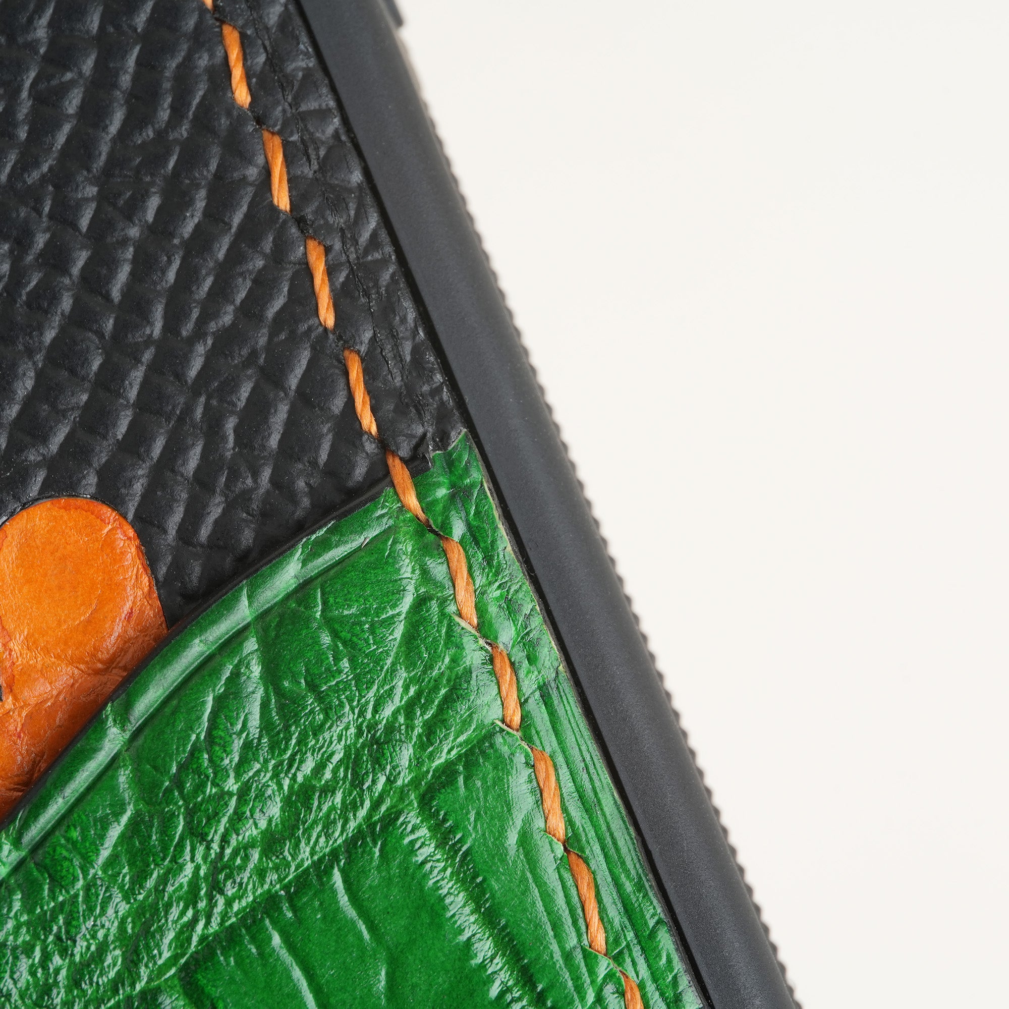 Green Crocodile Leather Iphone Case with Card Holder - Stupid Alligator