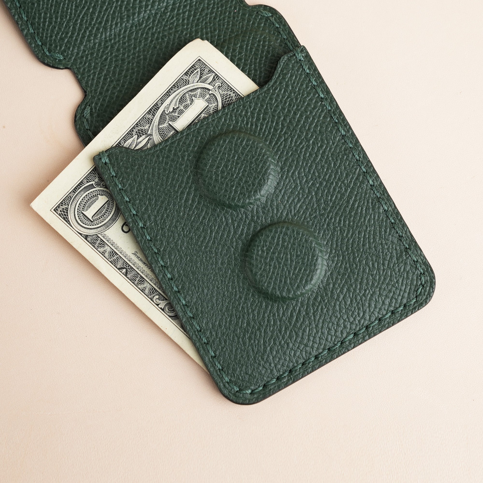 Green Epsom Leather Magsafe Wallet
